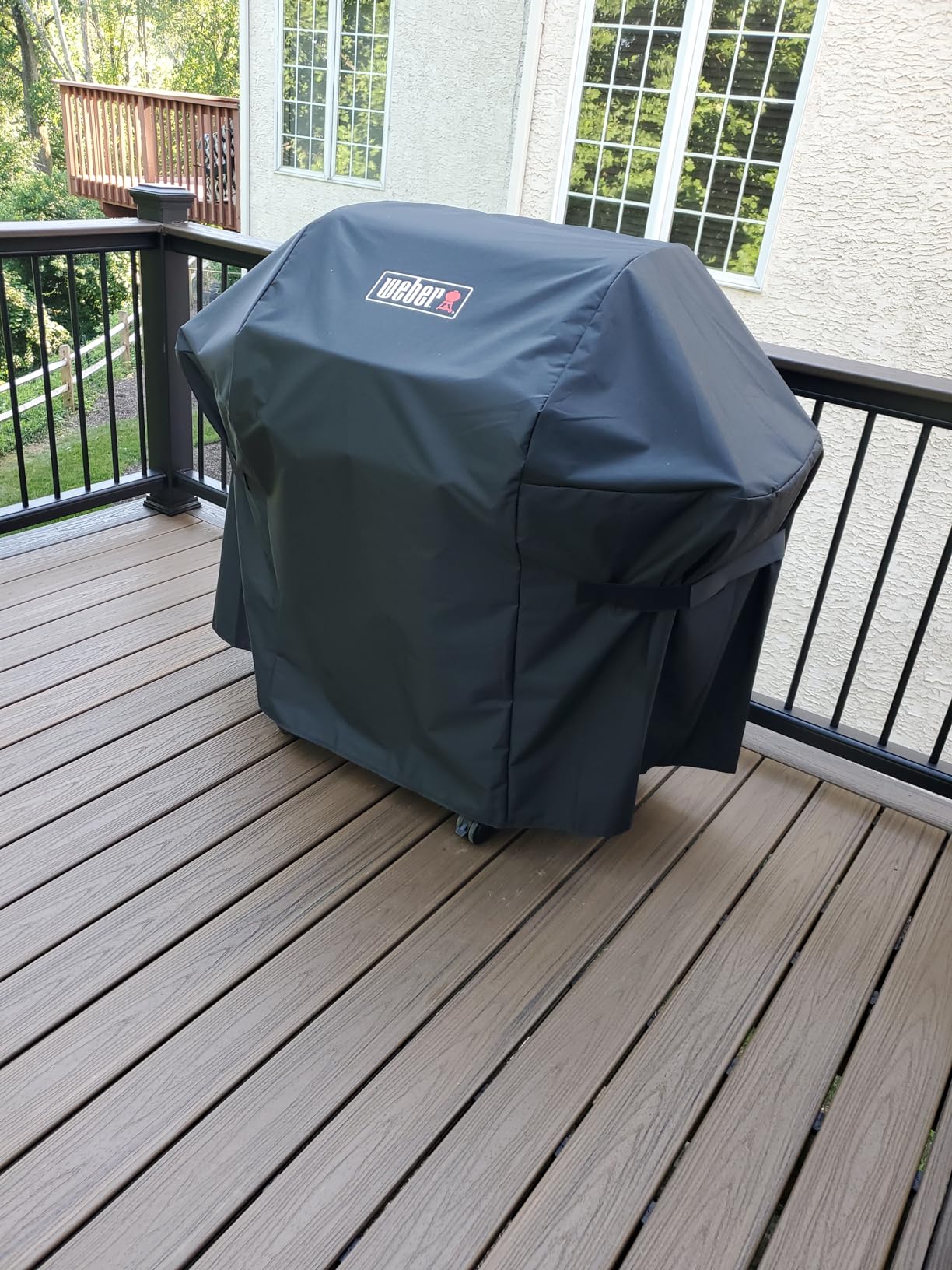 Weber Premium Outdoor Grill Cover for Select Spirit Gas Grills, Black | Water-Resistant, for Spirit 2 & 3-Burner Gas Grills (2025+), Spirit II 2-Burner (2016-2024), Fits Up to 48