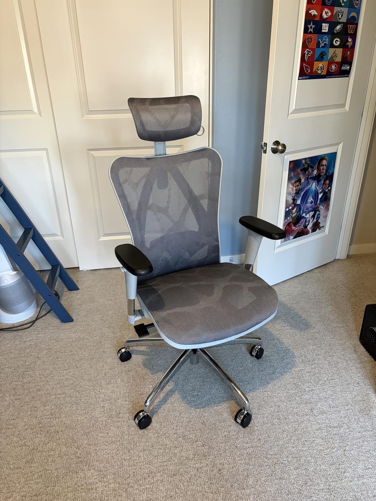 SIHOO M57 Ergonomic Office Chair, Mesh Back Desk Chair with 3D Armrests | Lumbar Support & Adjustable Headrest, Comfortable Computer Chair, Office Chair Hold 330 LBS, Home Office - Black customer photo 2