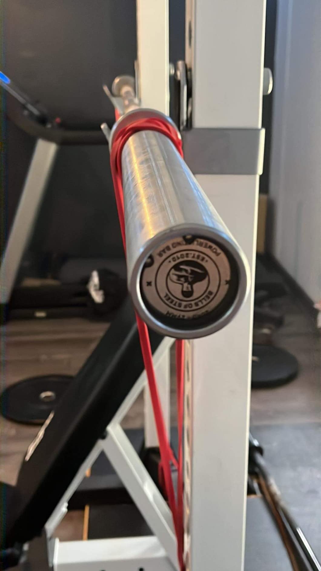 Powerlifting Bar 2.0 [Bells of Steel] Heavy-Duty Power Barbell, Olympic Bar for Powerlifting Barbell, Aggressive Knurling, 29mm Diameter, 44 lb, 1500lb Capacity, Barenaked customer photo 2