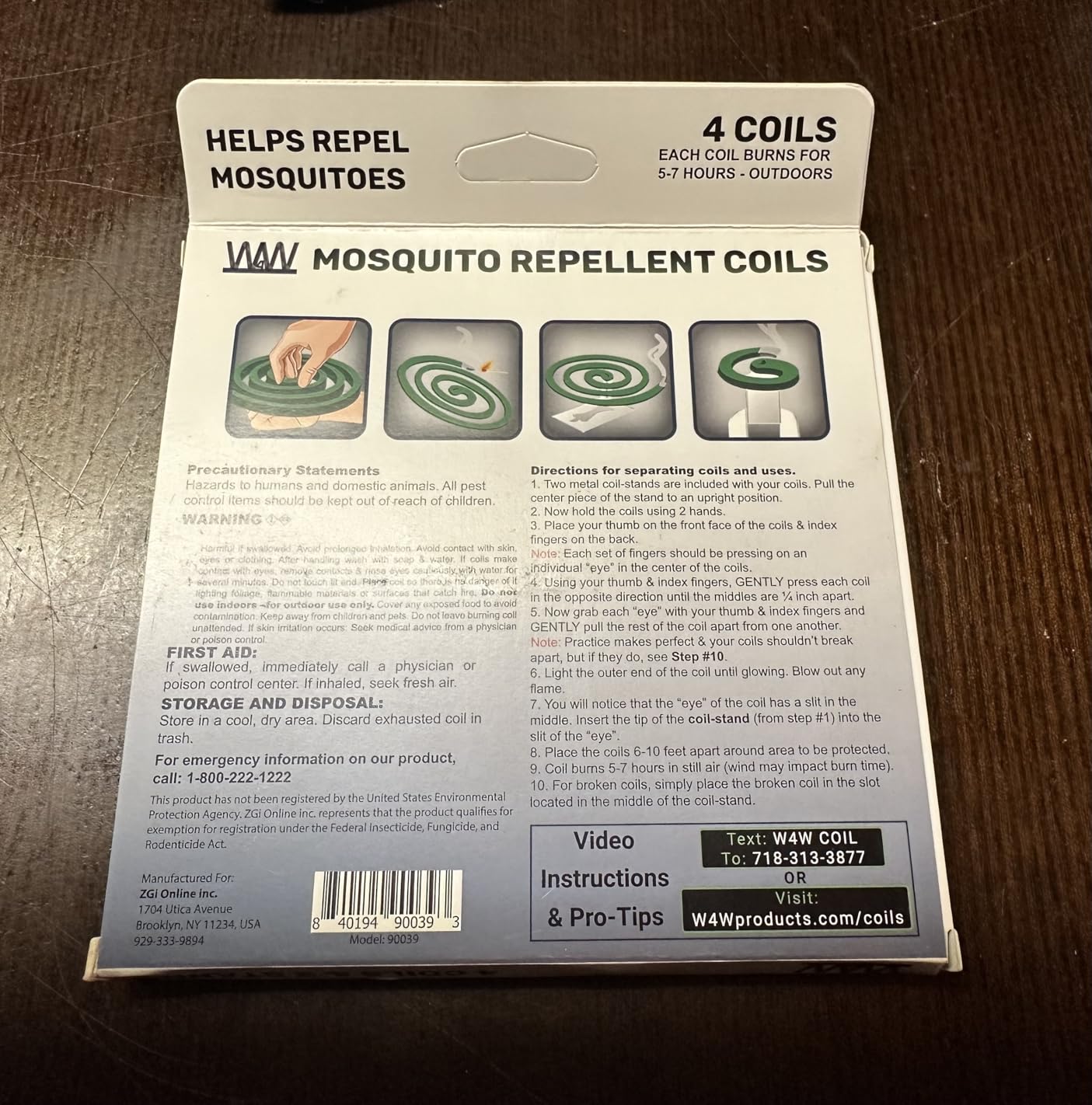 W4W Mosquito Repellent Coils - Outdoor Use Reaches Up to 10 feet - Each Burns for 5-7 Hours (Three Pack Contains 12 coils & 6 Stands) customer photo 1