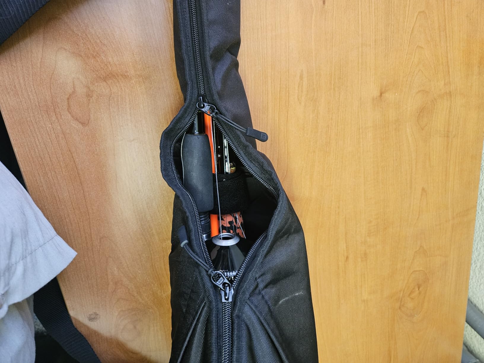 Booms Fishing PB1 Fishing Rod Case, Portable Folding Fishing Pole Case, Fishing Spinning Rod Bag, Store Up to 2 Fishing Poles with Reels, 4.4ft/53inch customer photo 1
