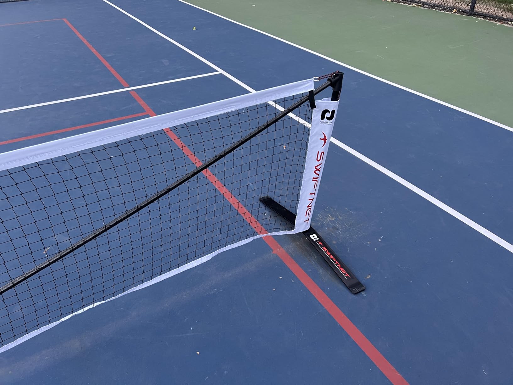 Pickle-Ball SwiftNet 2.1 Portable Pickleball Net System | Lightweight carbon-fiber frame with high-tension center support; fast setup and compact carrying case for travel customer photo 1