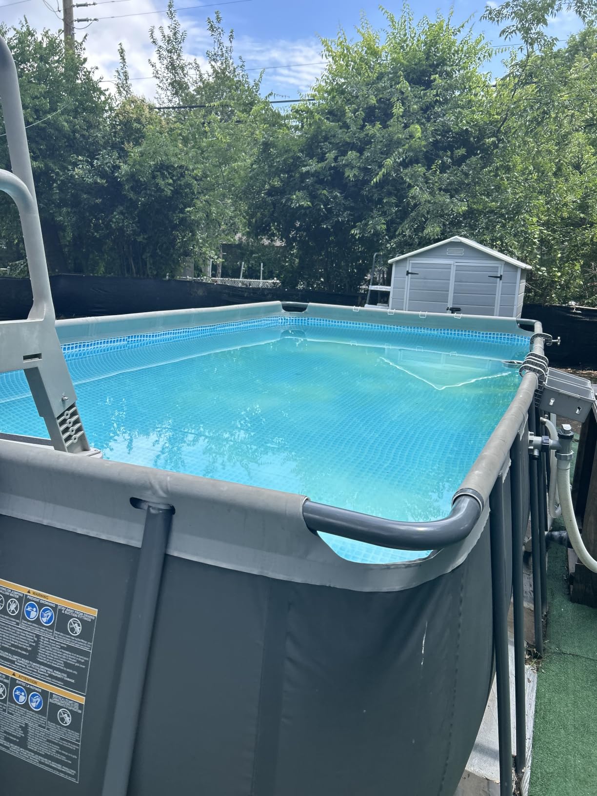 INTEX Ultra XTR 18ft x 9ft x 52in Above Ground Swimming Pool Set w/Pump | 26355EH - 1500 GPH Sand Filter Pump, Ladder, Pool Cover & Ground Cloth Included - Strong Galvanized Steel Frame customer photo 1
