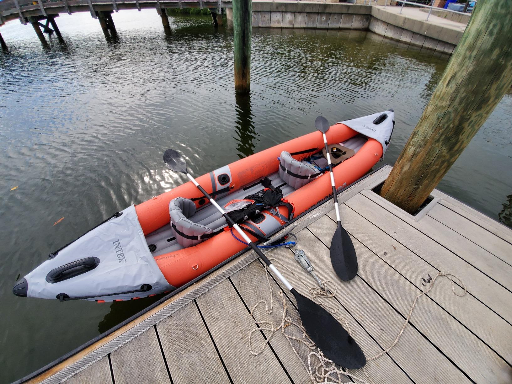 INTEX Excursion Pro K2 Inflatable Kayak 2-Person Set with Paddles & Pump | 68309EP - Portable Sit-on Tandem Kayak customer photo 1