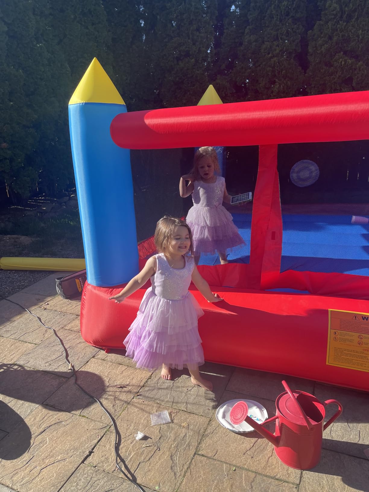 ACTION AIR [Updated Version] Bounce House, Inflatable Bouncer with Air Blower, Jumping Castle with Slide, Family Backyard Bouncy Castle, Durable Sewn with Extra Thick Material, Idea for Kids (C-9745) customer photo 2