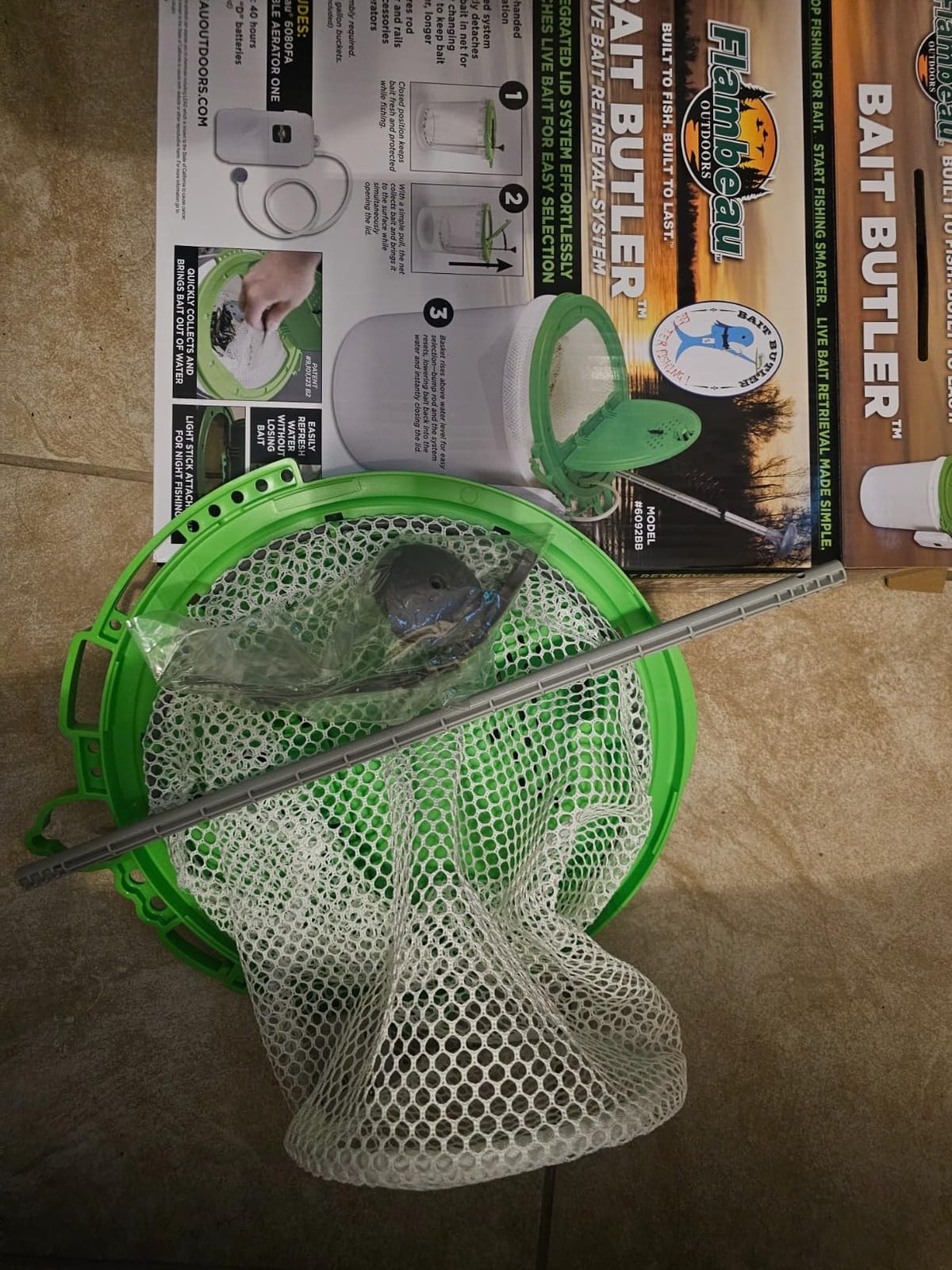 Flambeau Outdoors Bait Butler Live Bait Retrieval Lid with Net and Aerator customer photo 1