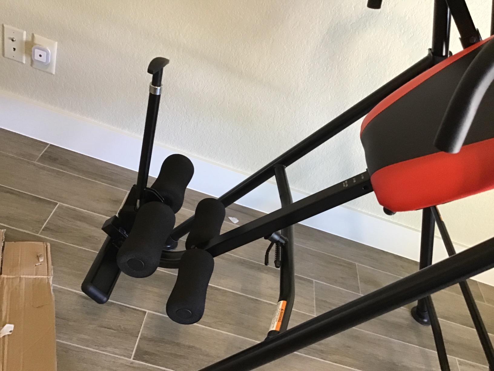 Body Vision IT9550 Deluxe Inversion Table with Adjustable Head Rest & Lumbar Support Pad, Heavy Duty up to 250 lbs, Red customer photo 1