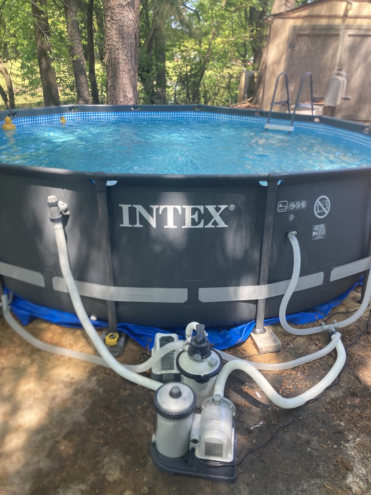 INTEX 26333EH Ultra XTR Deluxe Above Ground Swimming Pool Set: 20ft x 48in - Includes 2100 GPH Cartridge Sand Filter Pump - SuperTough Puncture Resistant - Rust Resistant - Easy to Assemble customer photo 2