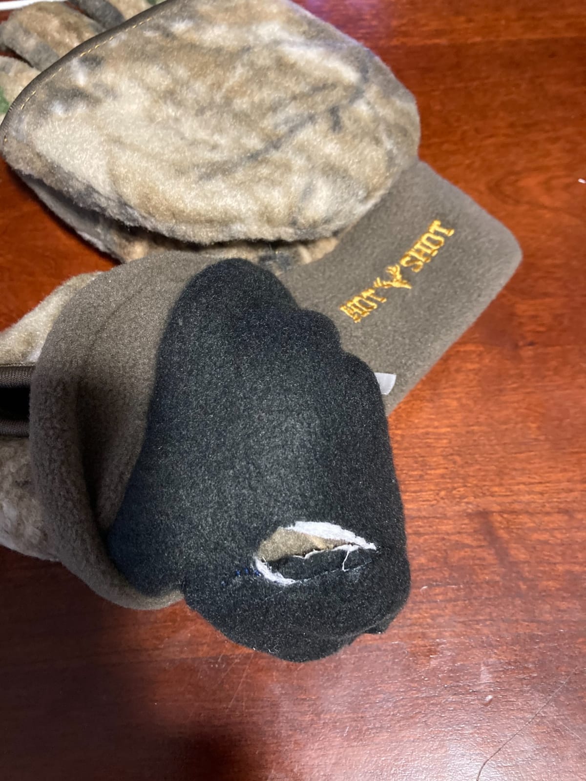 Men's Insulated Camo Bulls-Eye Fleece Pop-Top Mittens - Realtree, Outdoor Hunting Camouflage customer photo 2