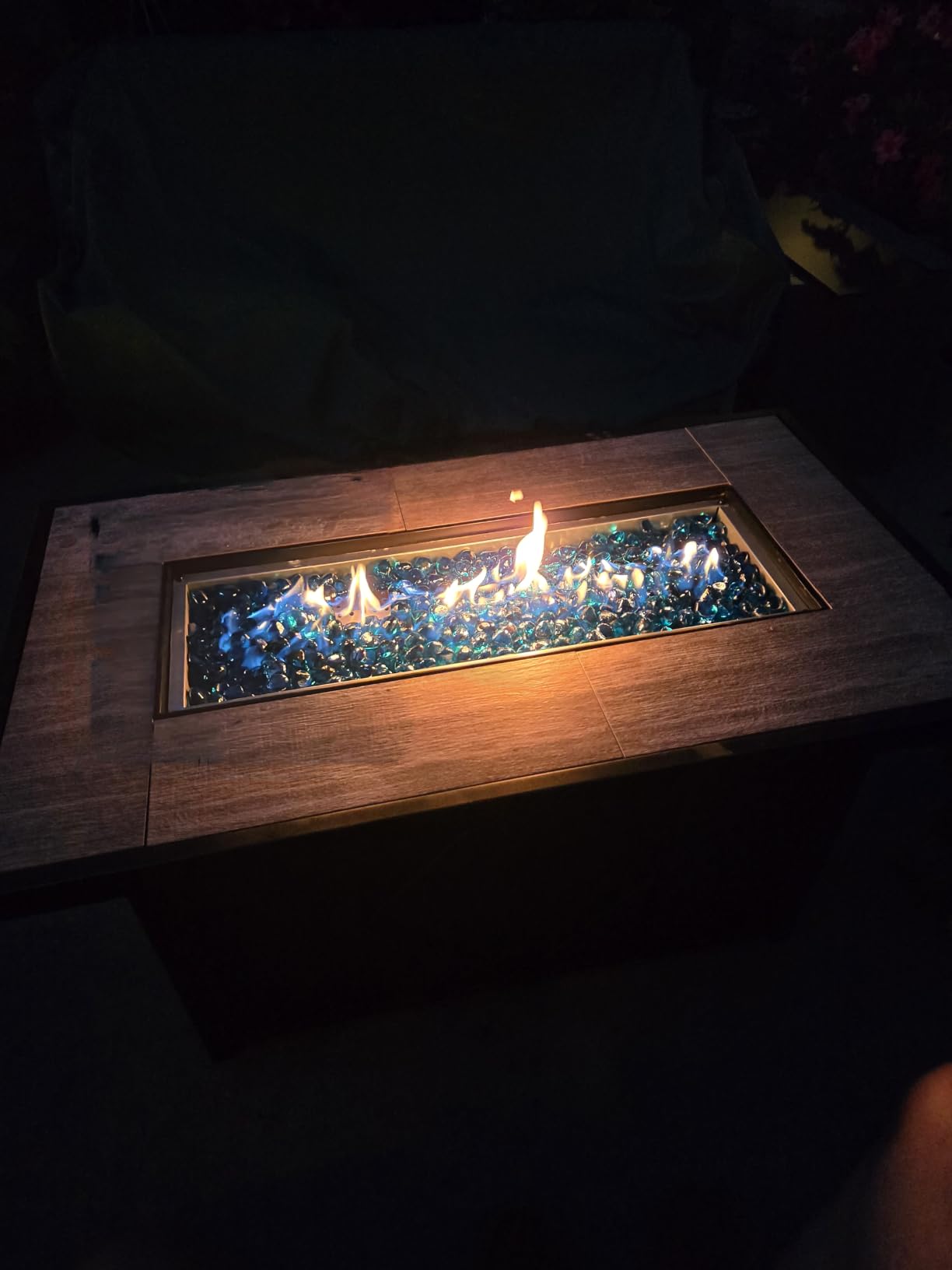 BALI OUTDOORS 42 inch Propane Fire Pit Patio Outdoor Fire Pit Table Large Black Firepits for Outside Rectangular | Outdoor Fire Pit Table Large Black Firepits for Outside Rectangular customer photo 1