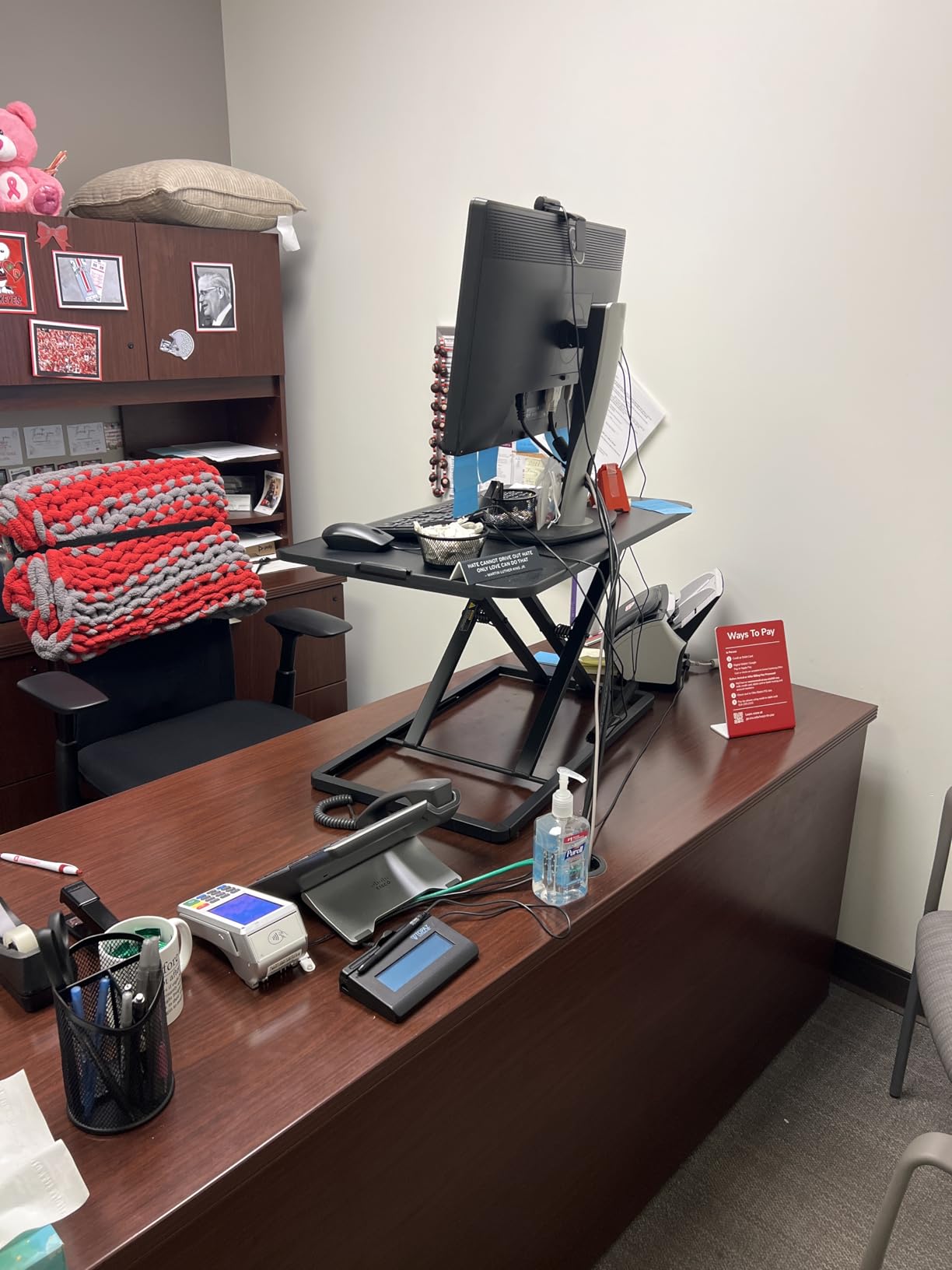 VIVO Black 29 in Single Top Standing Desk Converter, DESK-V000U | Economy, Height Adjustable, Sit Stand Tabletop Monitor and Laptop Riser Workstation, No Assembly Required, Black Frame customer photo 1