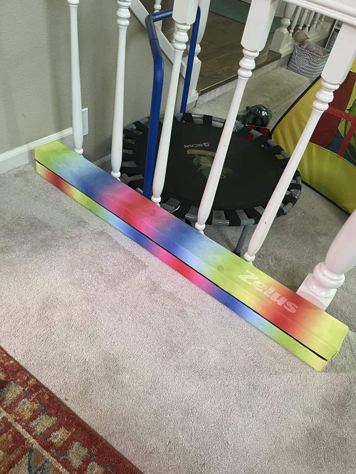 ZELUS 8' Folding Gymnastics Balance Beam, Floor Balance Beam w/Carry Handles Anti-Slip Base for Kids, Beginners & Professional Gymnasts customer photo 1