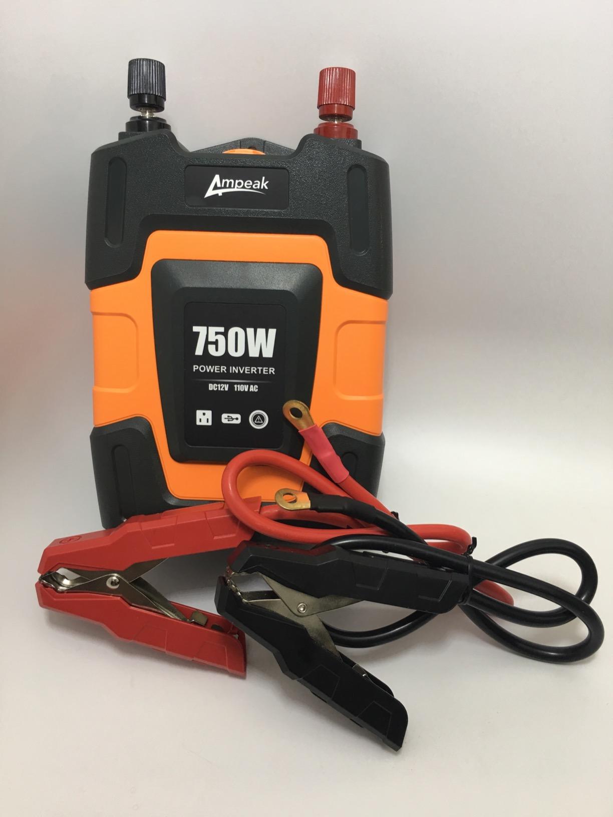 Ampeak 750W Power Inverter, 12V DC to 110V AC, 11 Protections | 1500W Surge Peak, 2 AC Outlets, Dual USB 4.8A, for Car Truck RV Appliances customer photo 1
