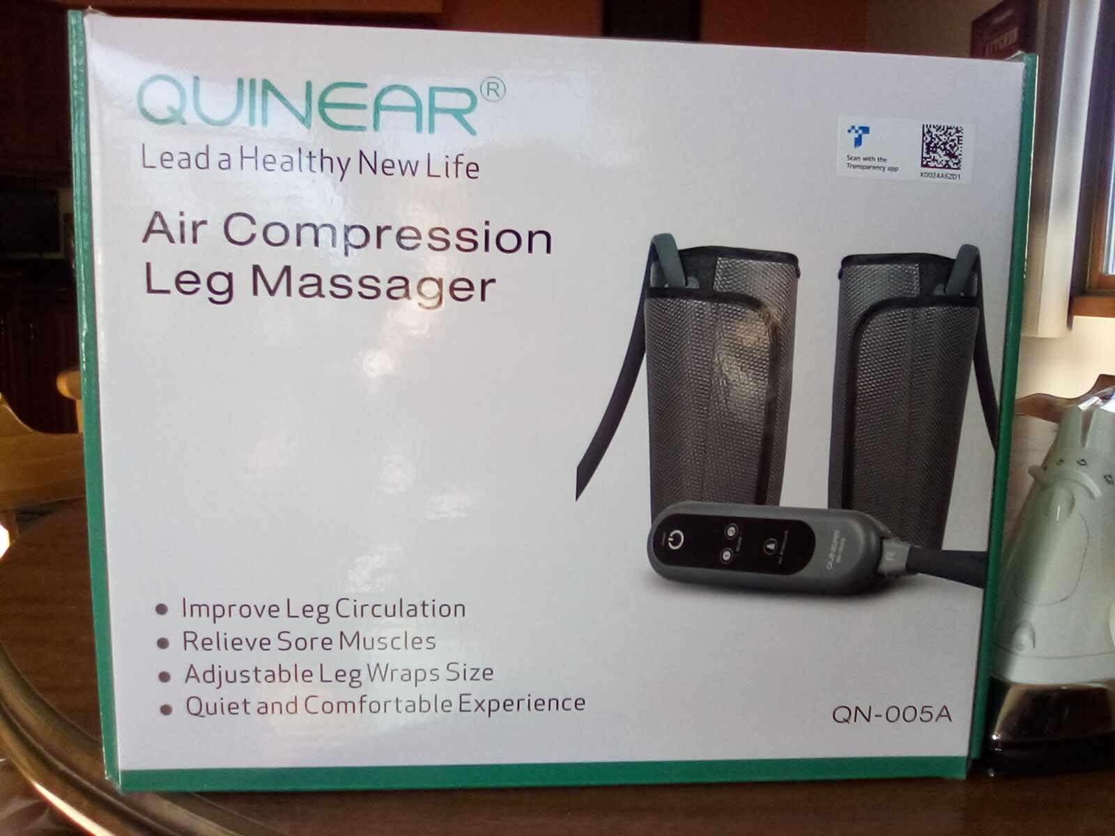 QUINEAR Air Compression Leg Massager for Circulation & Pain Relief, Calf Massagers with 2 Modes & 3 Intensities, Sequential Compression Device (SCD) for RLS, Edema, FSA-HSA - Ideal Gift customer photo 1