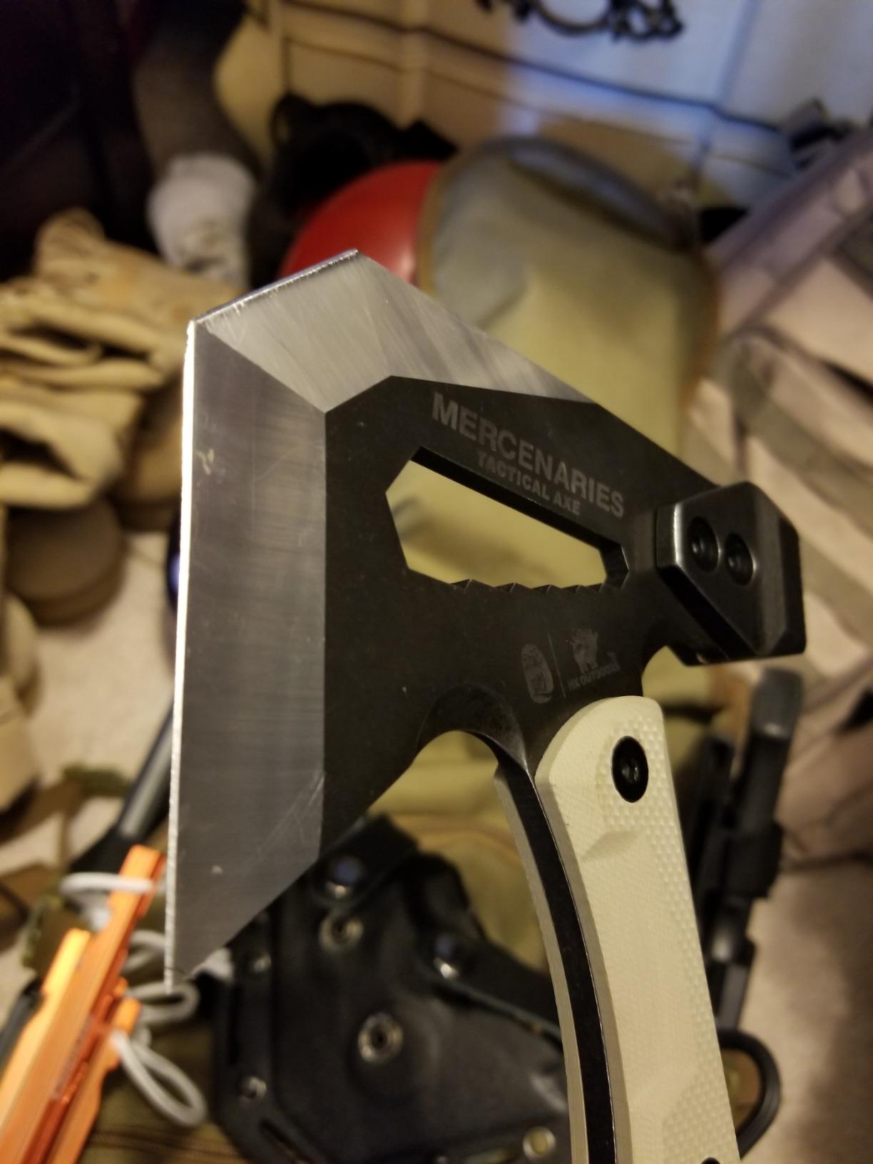 HX OUTDOORS Mercenarys Tactical Engineer Axes Multifunctional Explosion-Proof Axe Camping Artillery Fire Rescue Hammer Hiking Tools Yellow customer photo 1