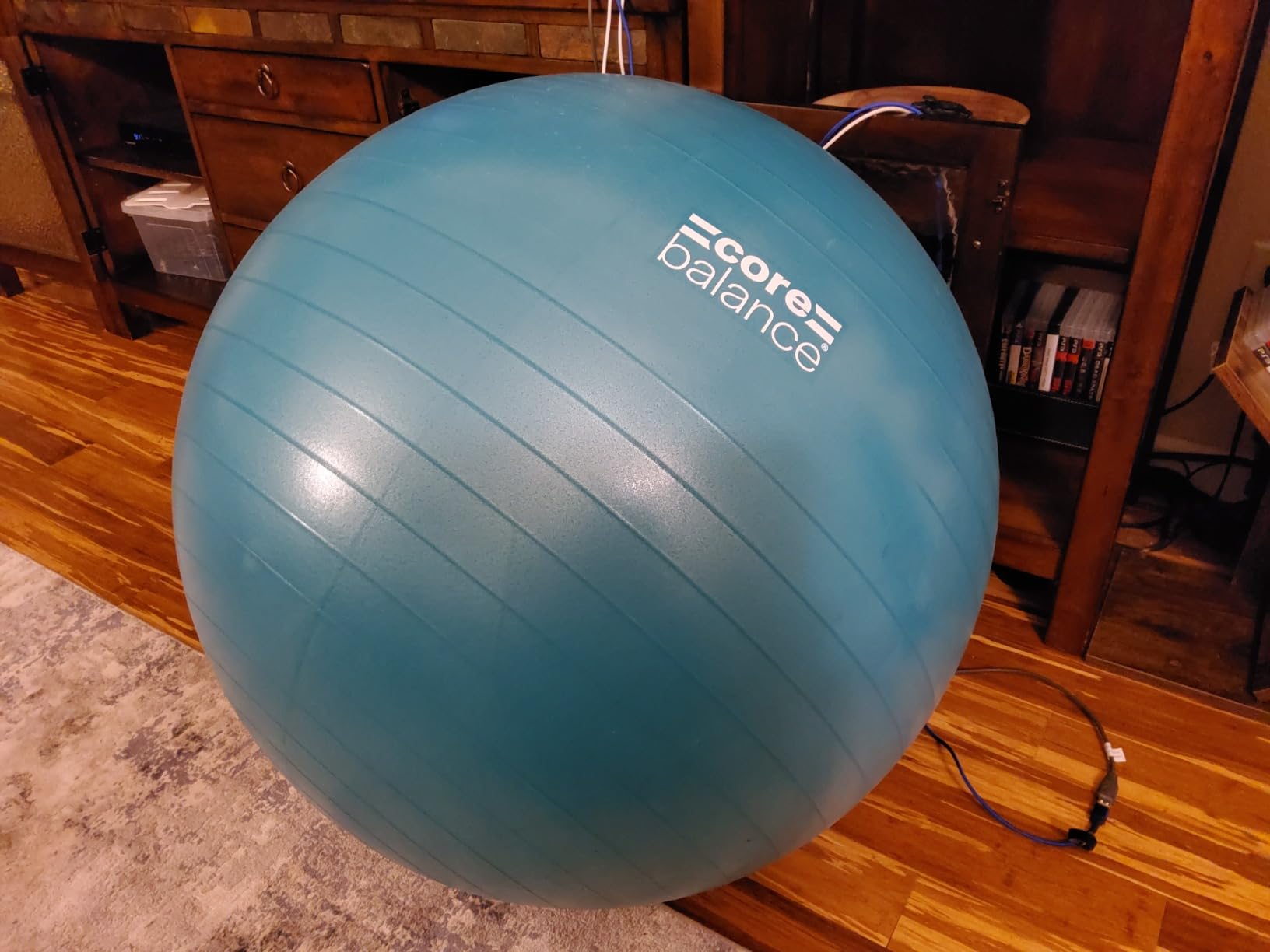 Core Balance Exercise Ball, Stability Ball for Yoga, Pilates and Fitness, Gym Ball for Home Gym and Office Chair, Training, Physical Therapy, Anti Burst, Pump Included, 55cm 65cm 75cm 85cm customer photo 1