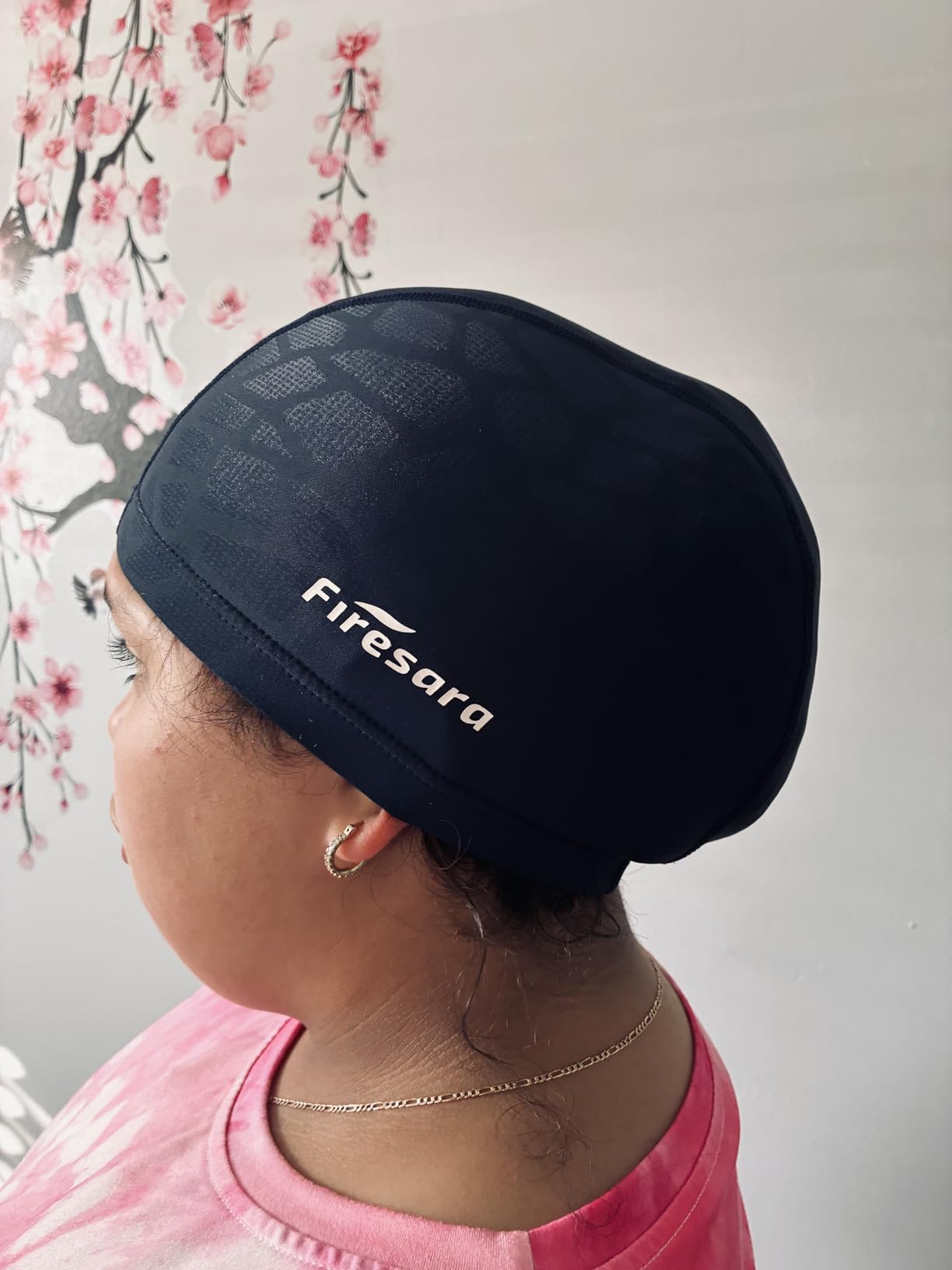 Firesara Fabric Swim Cap, Soft Stretch Swimming Hat for Long Hair & Short Hair customer photo 1