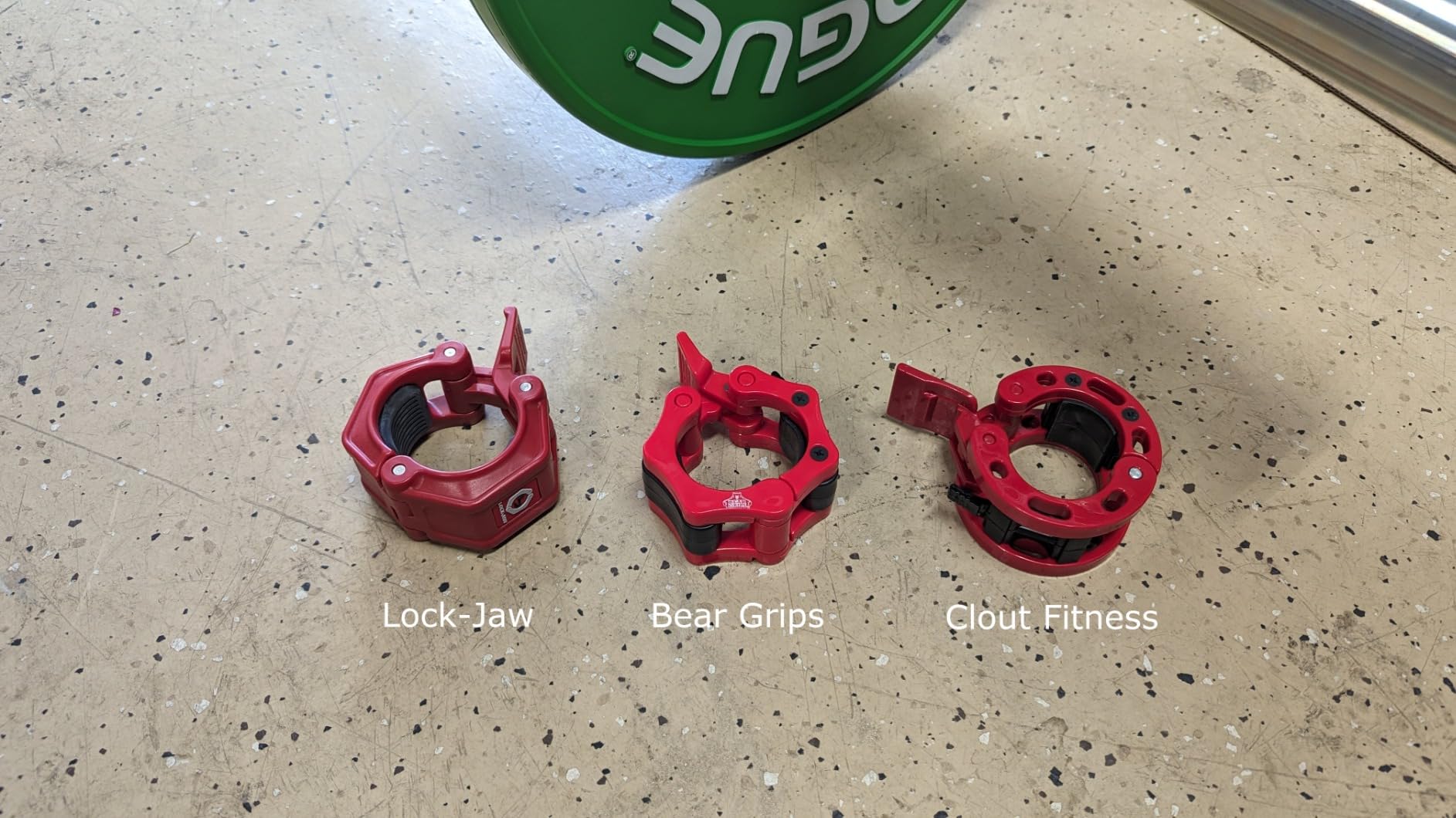 Clout Fitness Olympic Barbell Clamps Collars Quick Release Pair of Locking Weight Clips Fit 2 Inch Barbell for Weightlifting customer photo 1