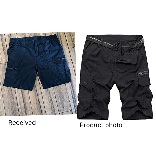 Jessie Kidden Mens Cargo Shorts Expandable Waist Quick Dry Hiking Shorts customer photo 2