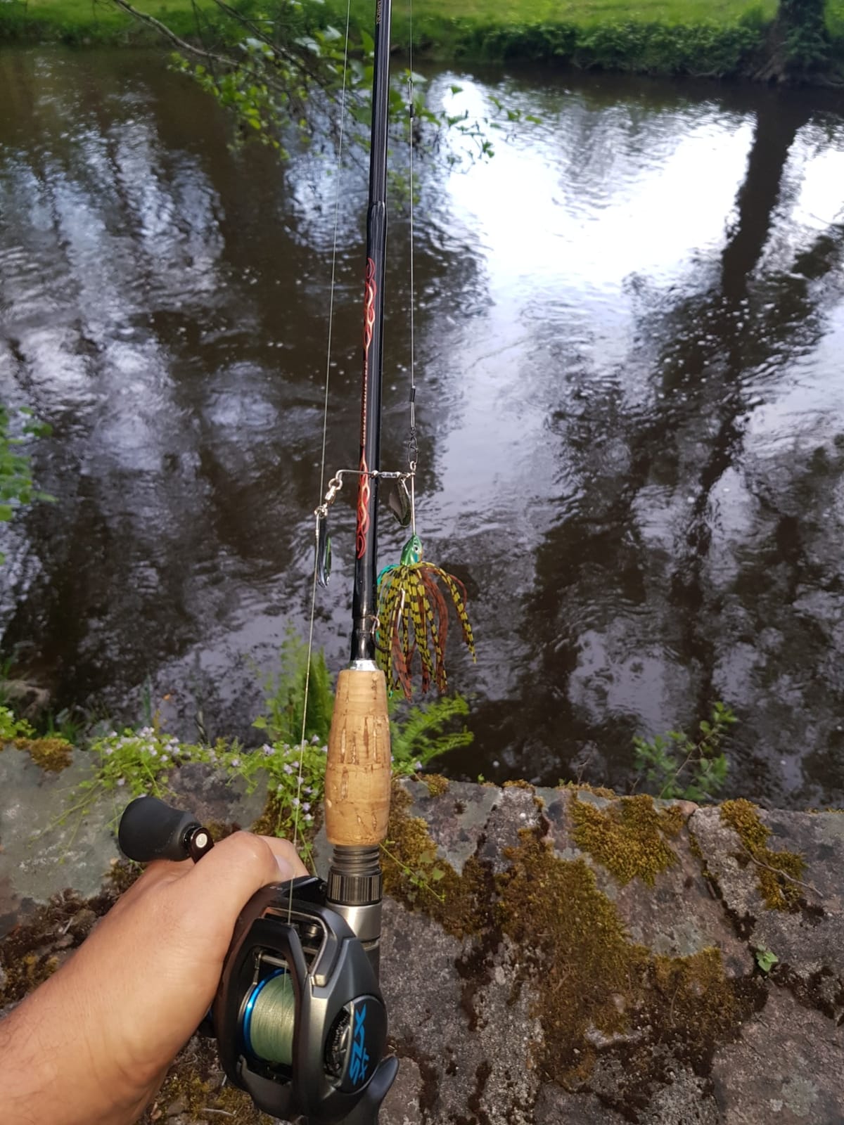 Lunkerhunt Spinner Baits for Bass Fishing with Skirt Jig, Double Willow Leaf Metal Blade Spinning Fishing Lure Bait customer photo 1