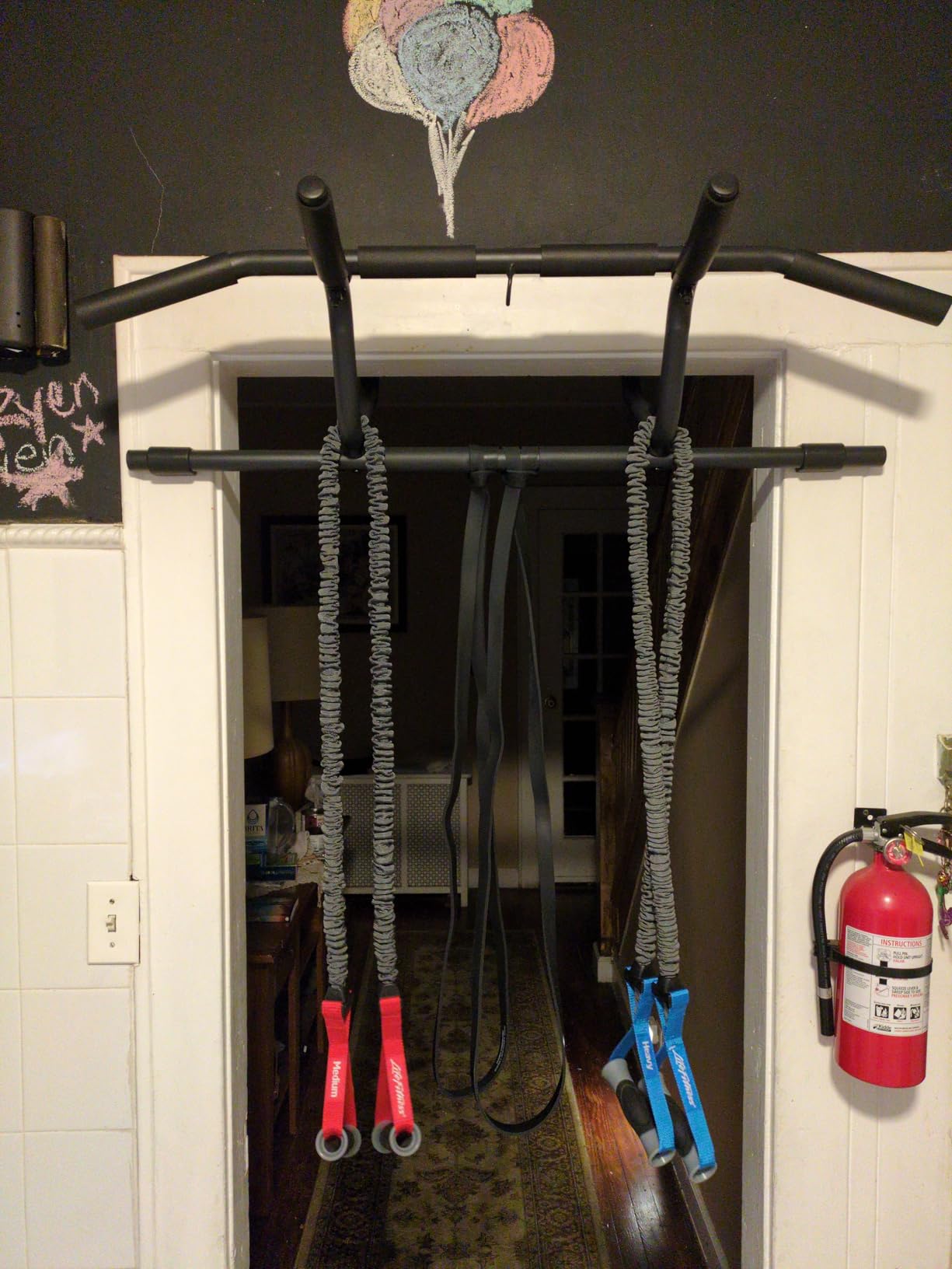 PULLUP & DIP Pull-up bar for door frames for hanging without screws and no slipping, professional door bar, pull-up bar with padded handles customer photo 2