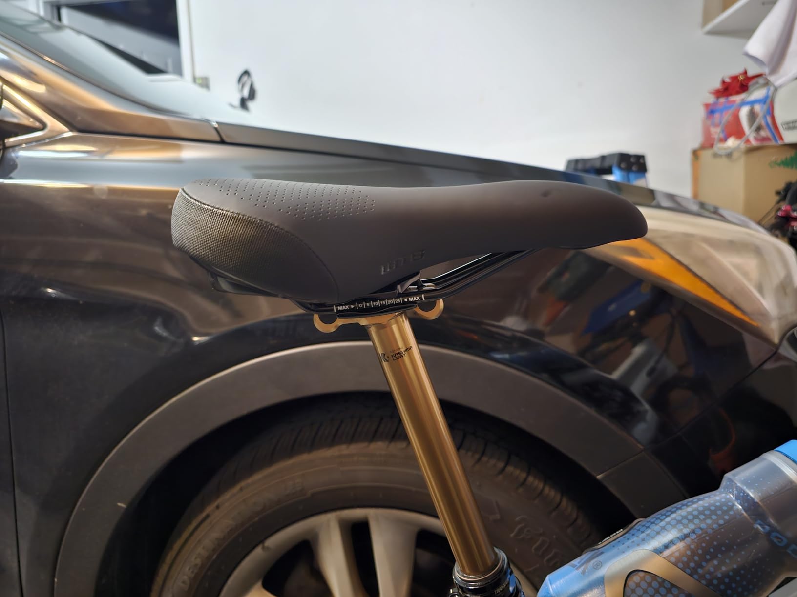 WTB Comfort Bike Seat (Saddle) - Extra Wide - Plush Thick Padding - Contoured Shape (Steel Rail) | WTB Comfort Wide Cruiser Saddle - Steel Rails, Microfiber Padding customer photo 1