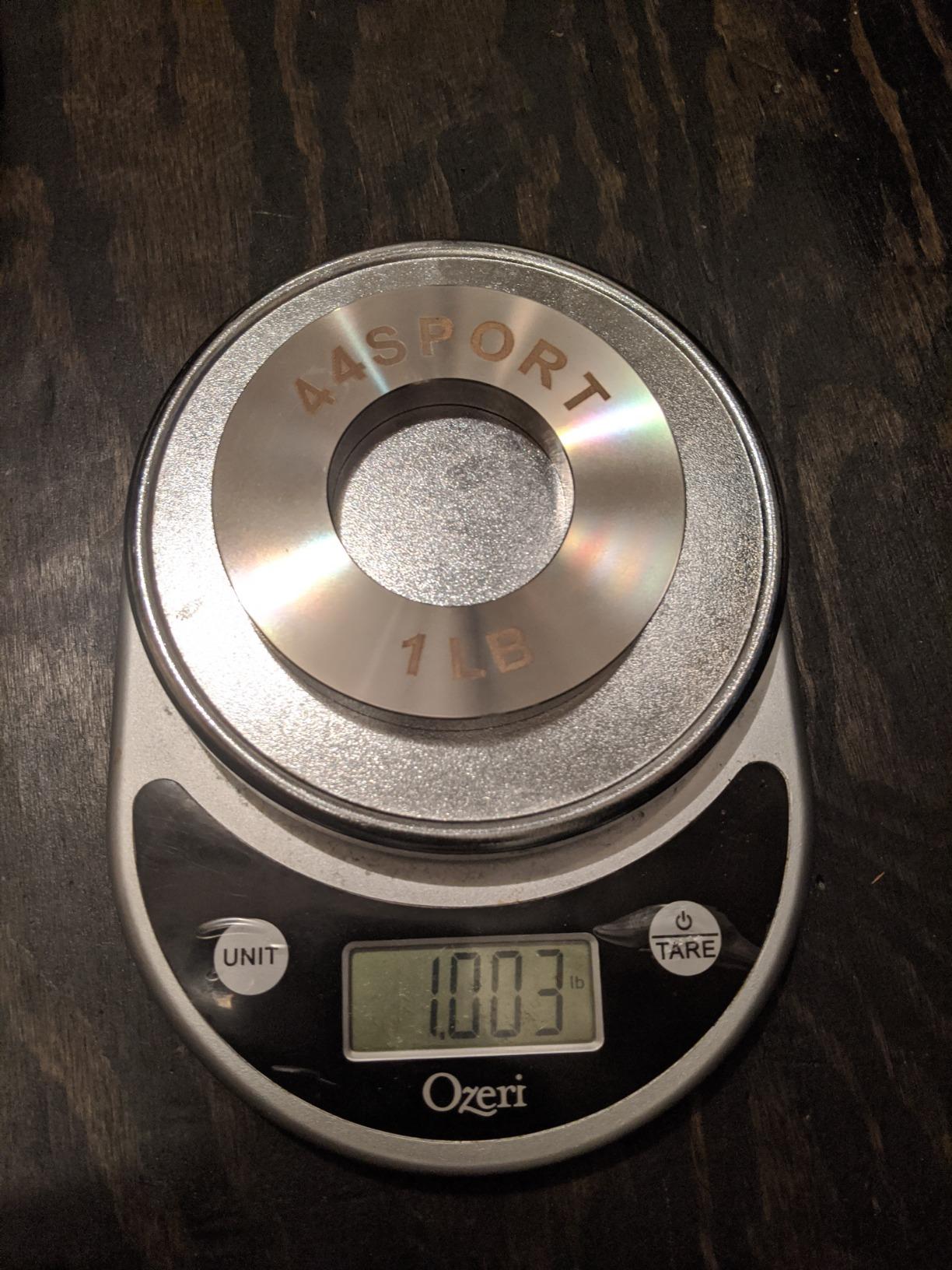 44LLC 44SPORT Olympic Fractional Steel Plates -Pair of 1/4, 1/2, 3/4, 1 lb Weights (8 Total) customer photo 2