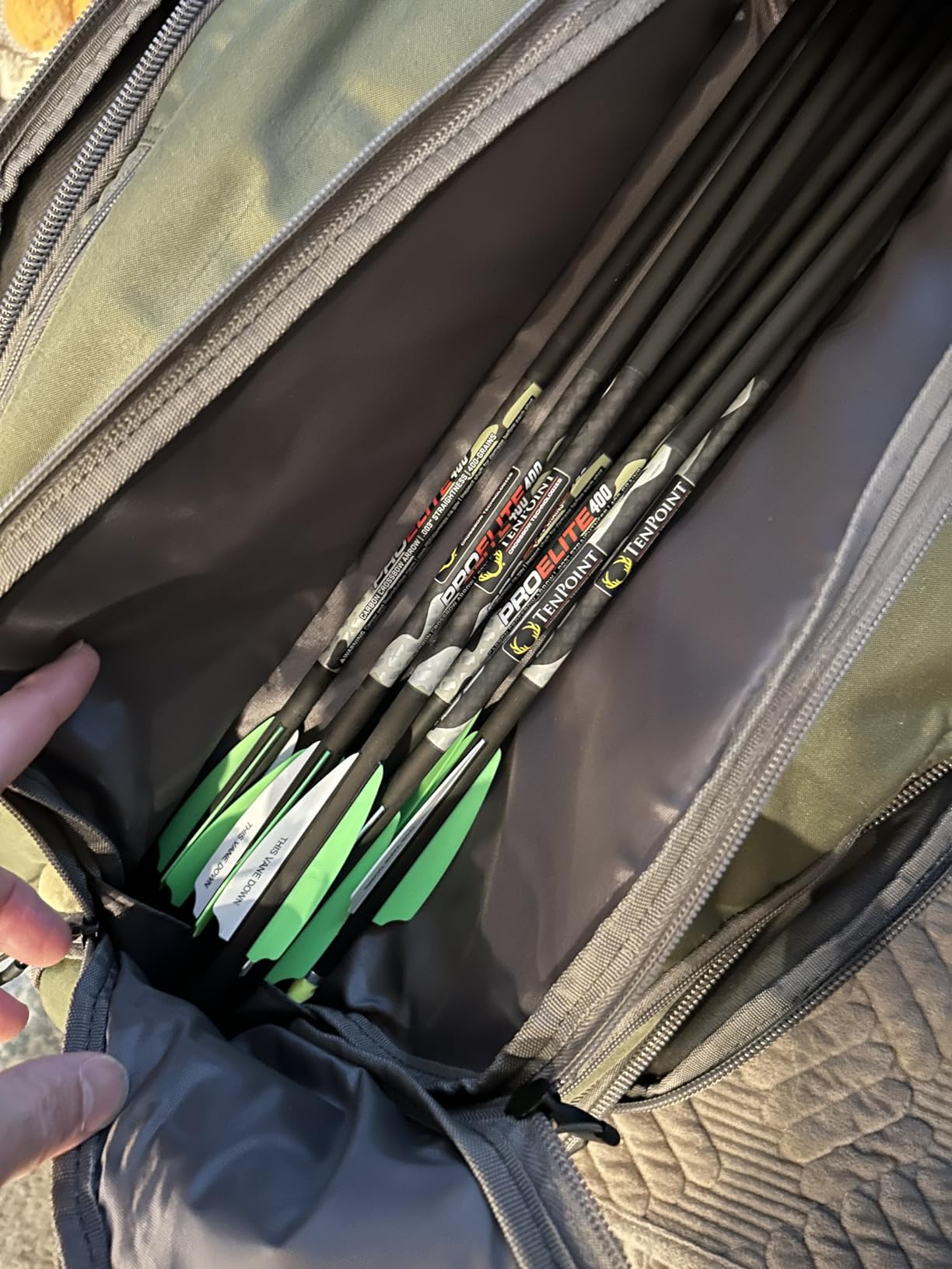 Allen Company Titan Copperhead Crossbow Case - Tricot Design - Fits 15-Inch Scoped Narrow Limb Crossbows - Pockets for Bolts, Quivers, and Other Archery Accessories - Olive/Tan - 38