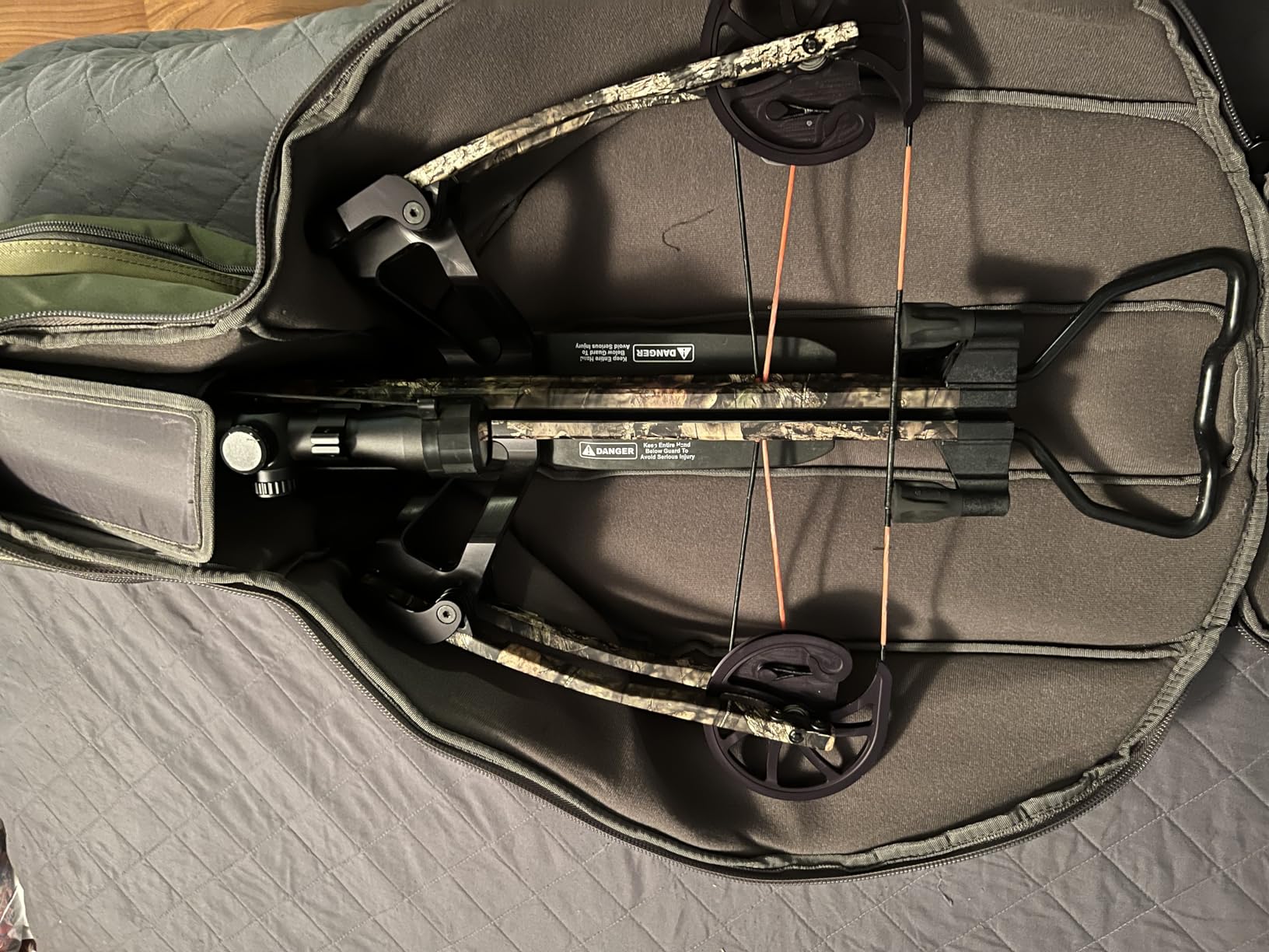 Allen Company Titan Copperhead Crossbow Case - Tricot Design - Fits 15-Inch Scoped Narrow Limb Crossbows - Pockets for Bolts, Quivers, and Other Archery Accessories - Olive/Tan - 38