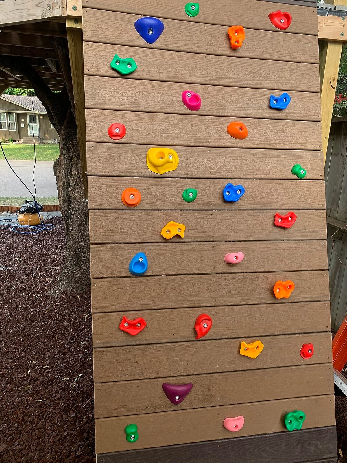 Rock Climbing Holds, Colorful Textured Wall Rocks with Hardware for Wood Playsets, Indoor Walls, Backyard Walls customer photo 2