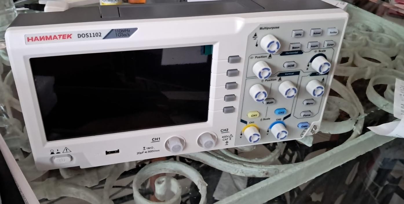 HANMATEK 110mhz Bandwidth DOS1102 Digital Oscilloscope with 2 Channels and Screen 7 inch / 18 cm, TFT-LCD Display, Portable Professional Oscilloscope Kit with 500 MS/s *2 Sampling Rate customer photo 2