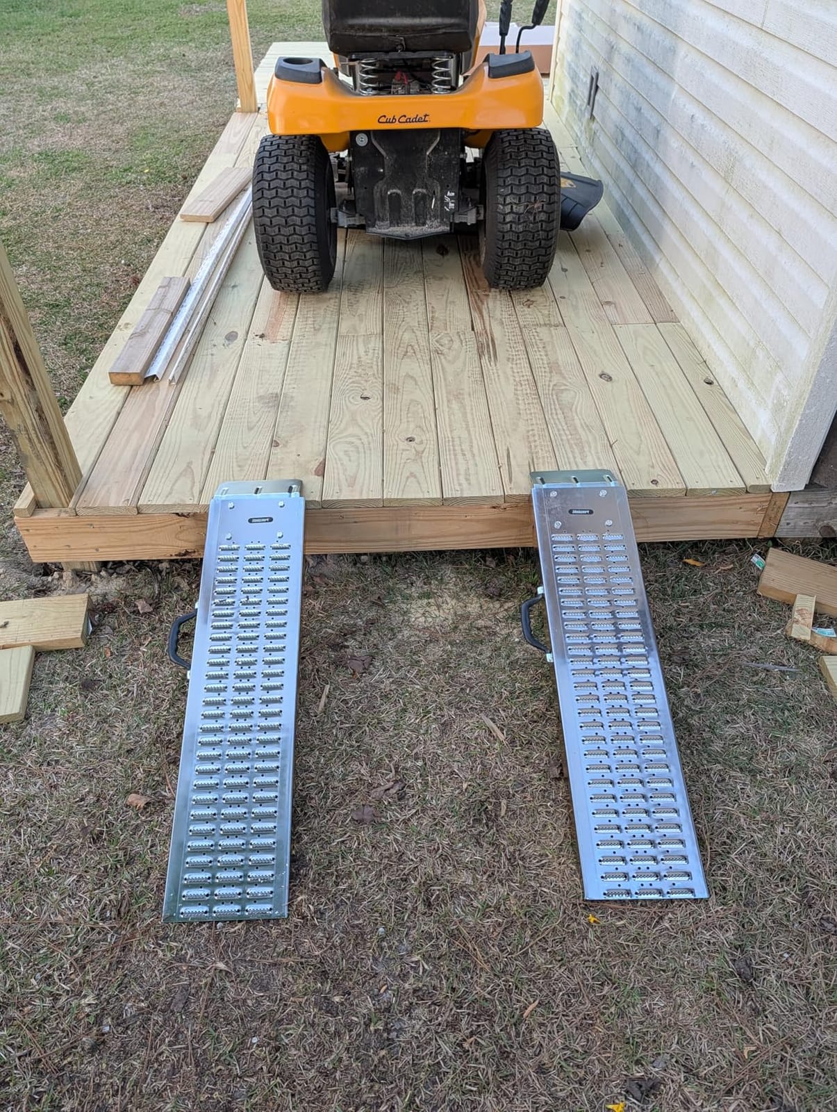 Loading Ramps - Set of Two 35.5-Inch Ramps for ATVs, Motorcycles, Mowers, Carts, and More - 1200lb Combined Capacity Shed Ramp Set by Stalwart customer photo 2