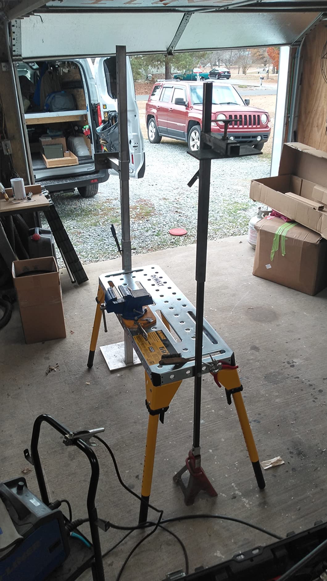 Dewalt Adjustable Height Portable Steel Welding Table and Work Bench, 18 x 46-inch Tabletop customer photo 1