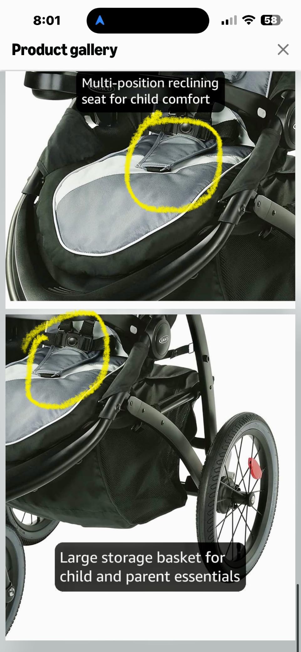 Graco FastAction Jogger LX Stroller - Drive, Convenient One-Hand Fold, ICS Compatible, Ideal for Parents on the Go customer photo 2