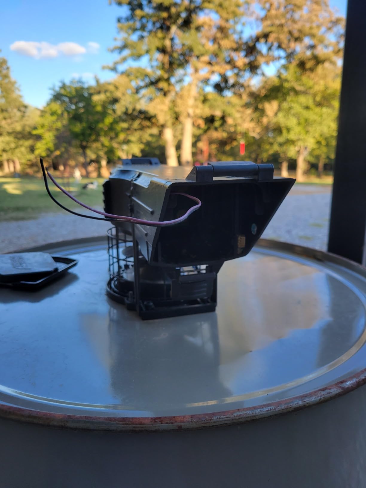 American Hunter Sunslinger Digital Weather Resistant Hunting Deer Game Feeder Kit with Integrated Solar Panel (6v Spring Top Battery Sold Separately) | Metal Spin Plate | Easy Setup customer photo 1
