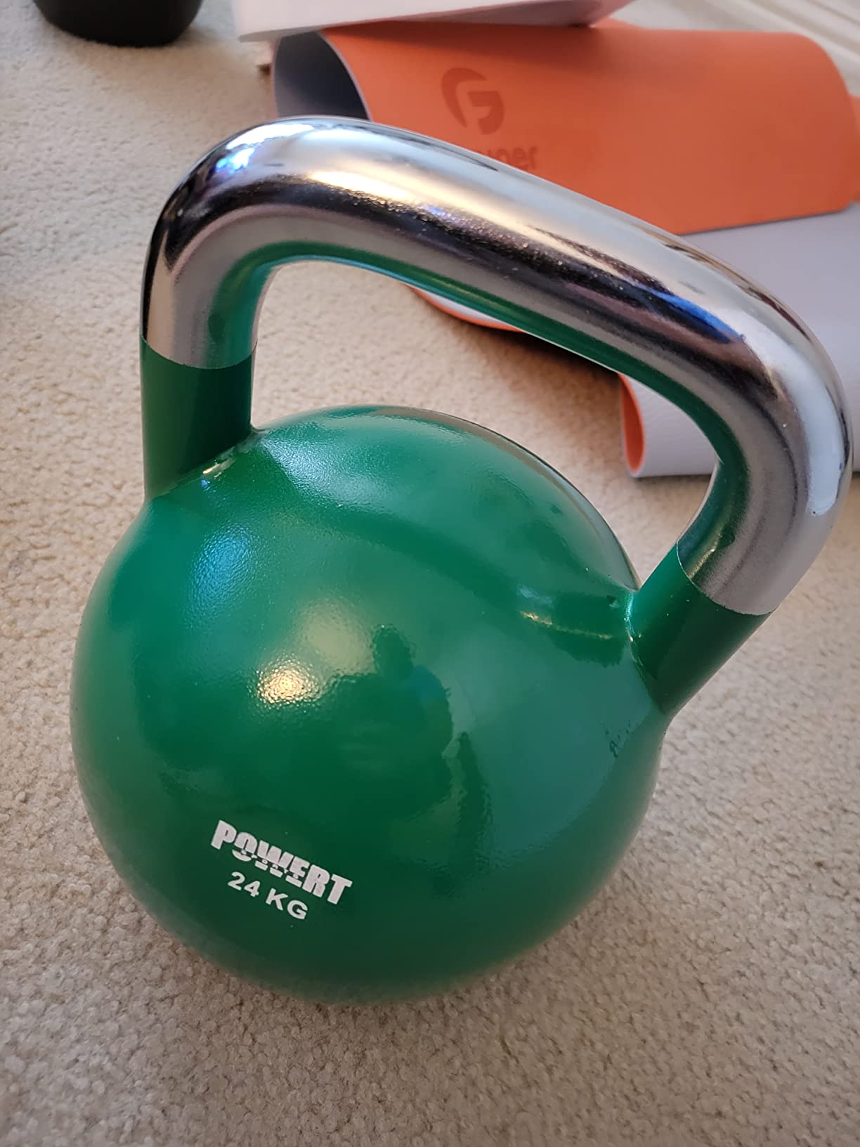 POWERT Competition Kettlebell - Premium Quality Coated Steel, Ergonomic Design, Color Coded customer photo 1