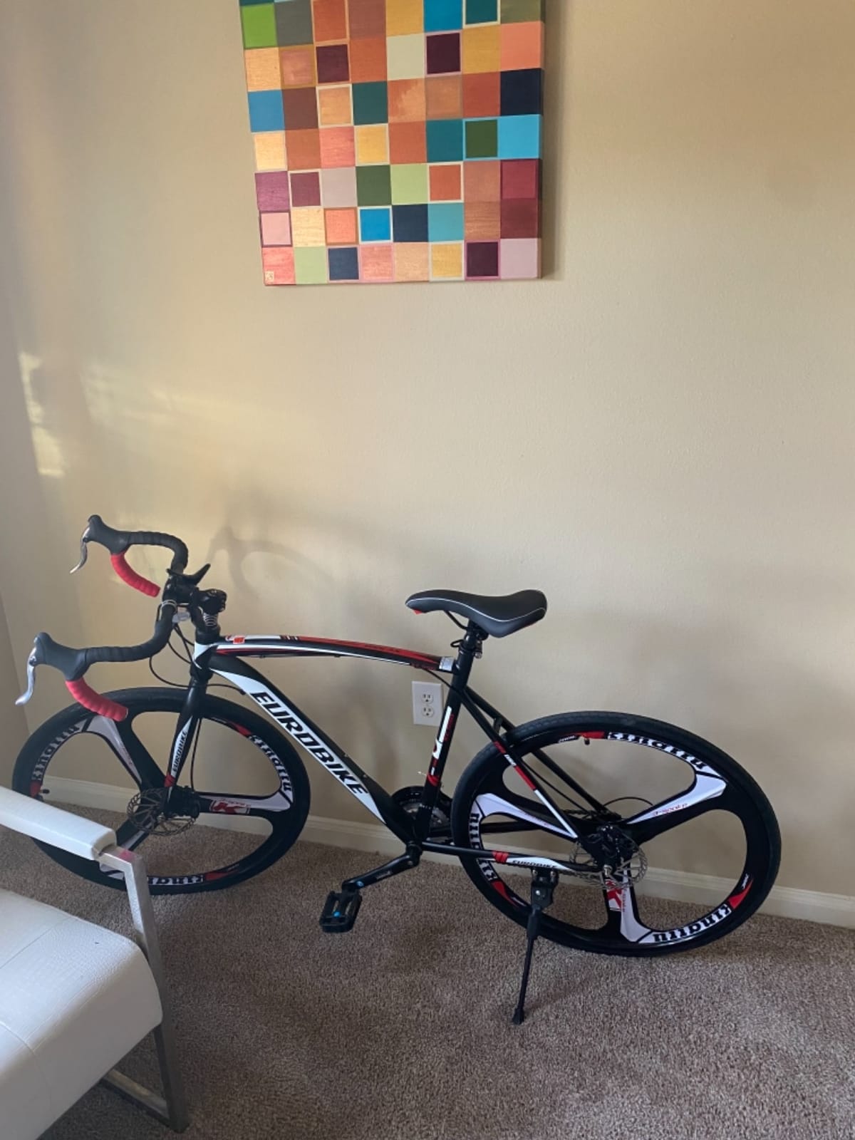 Eurobike HYXC550 Road Bike,21 Speed 54cm Frame Road Bicycle for Men and Women,Disc Brake 700C Adult Bike (3 Spoke Wheel) customer photo 1