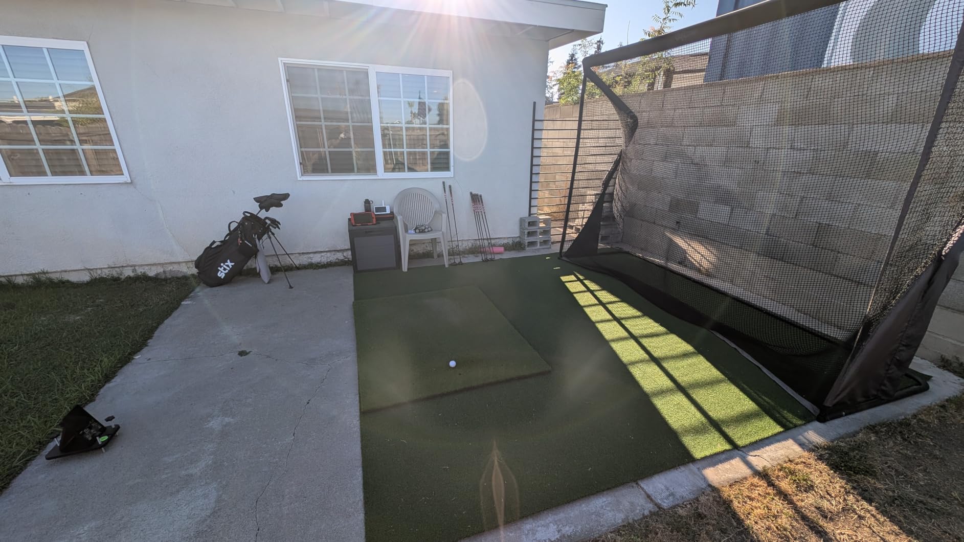 GoSports Elite Golf Hitting Mat for Indoor and Outdoor Practice - Withstands Thousands of Shots - Heavy-Duty Turf Driving Range Mats Works with Golf Simulators - Includes 3 tees - Choose Your Size customer photo 1