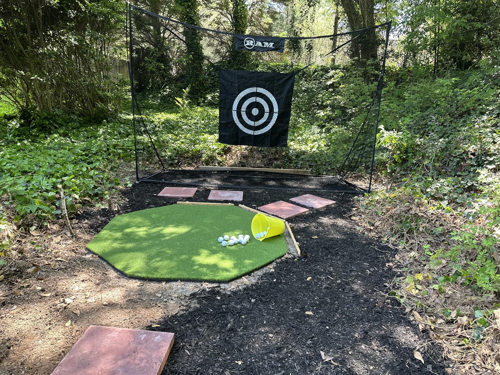 GoSports Elite Golf Hitting Mat for Indoor and Outdoor Practice - Withstands Thousands of Shots - Heavy-Duty Turf Driving Range Mats Works with Golf Simulators - Includes 3 tees - Choose Your Size customer photo 2