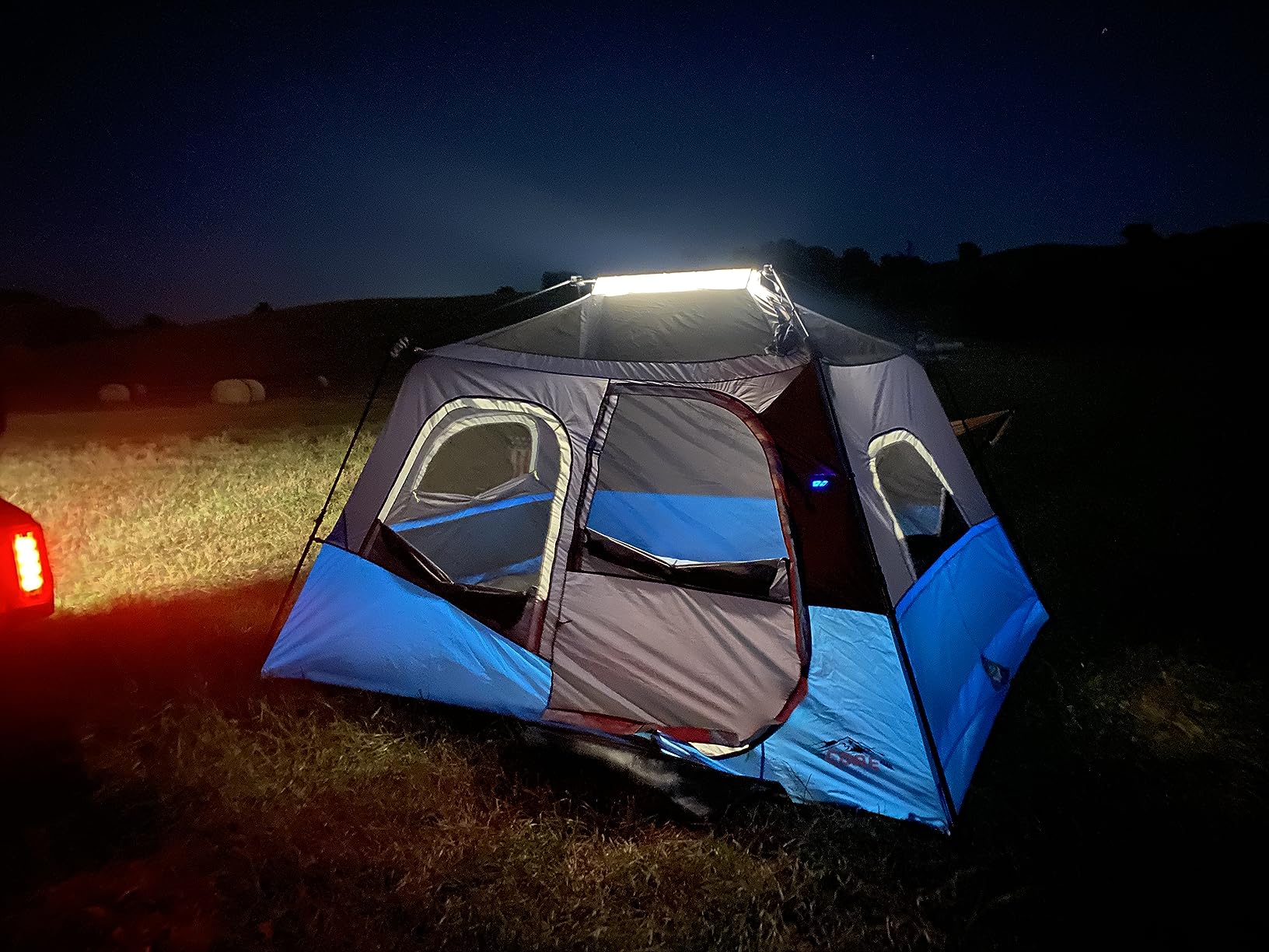 CORE Instant Cabin Tents with LED Lights | Family Multi Room Lighted Pop Up Tents for Camping | Included Storage Pockets for Camping Accessories customer photo 1