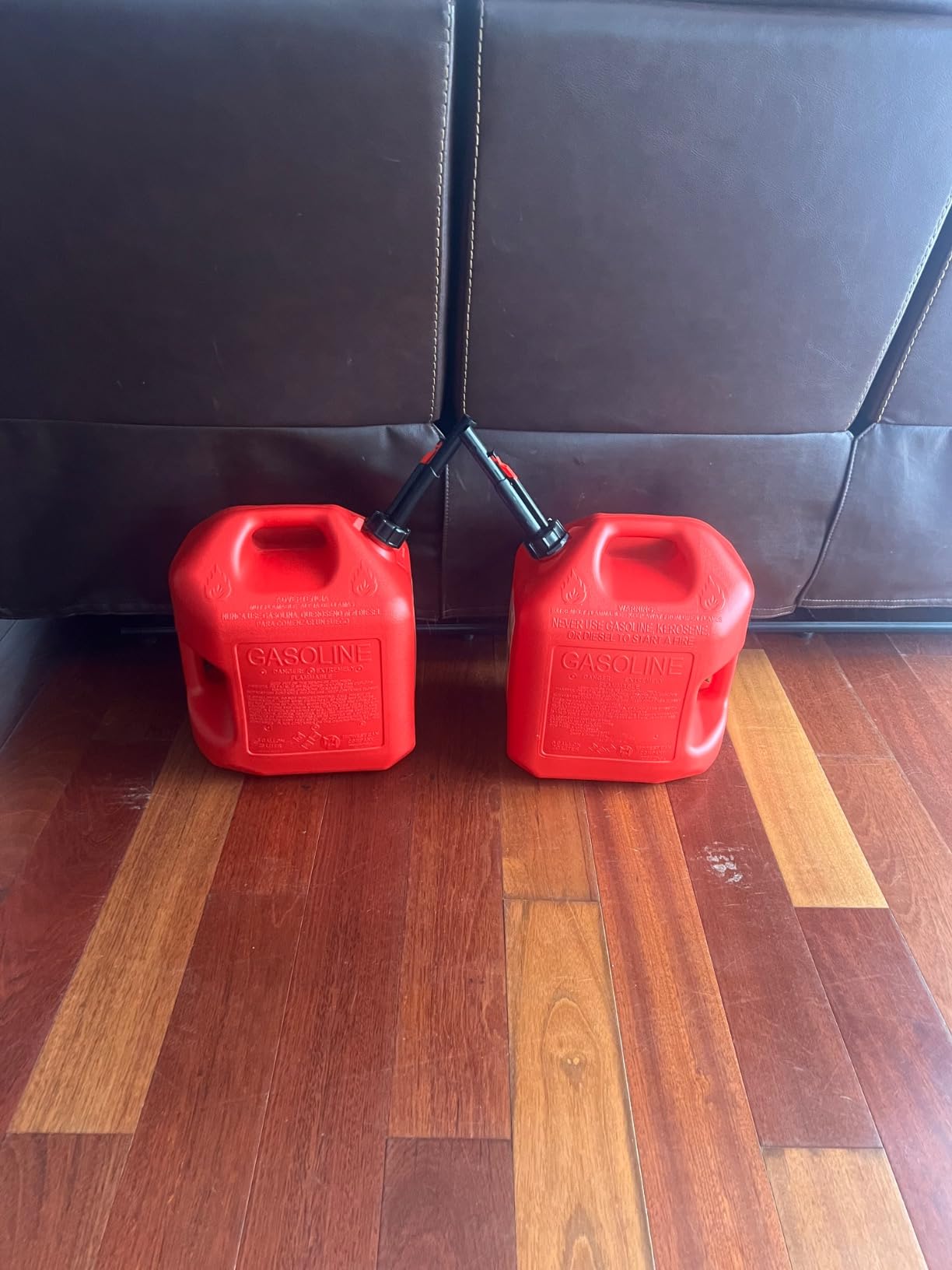 Midwest Can Company 5610 5 Gallon Gas Can Fuel Container Jugs w/Spout (2 Pack) customer photo 1