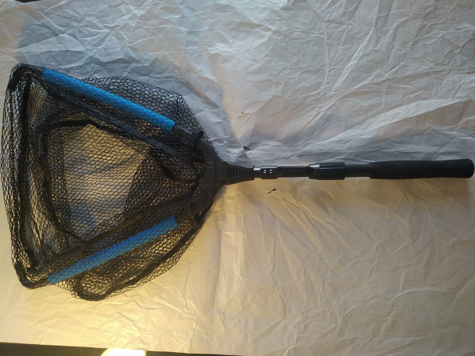 PLUSINNO Fishing Net Fish Floating Landing Net with Handle, Fixed Telescopic Pole Handle, Compact and Foldable, for Bass Trout Salmon, Kayak Boat Accessories customer photo 2