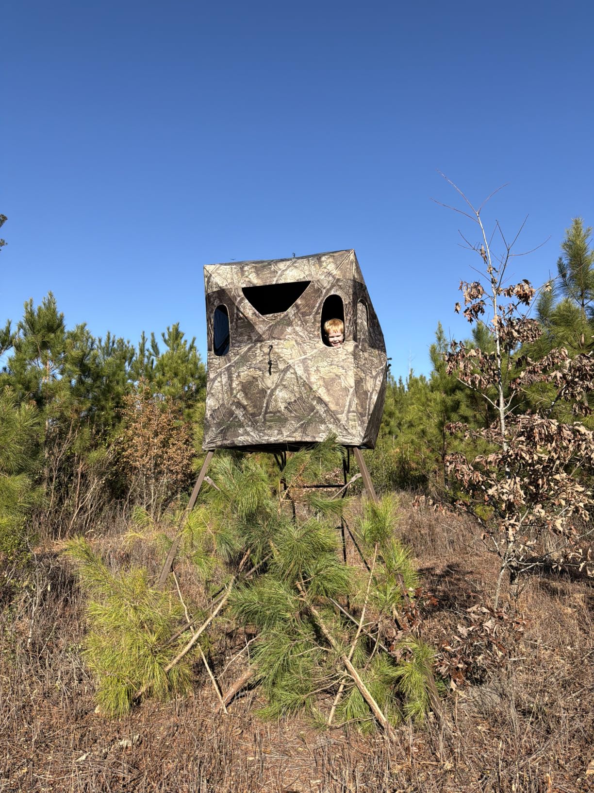 Guide Gear 6 Foot Tripod Hunting Tower Blind, 2-Man Stand Elevated, Hunting Gear Equipment Accessories, 4 by 4 customer photo 2