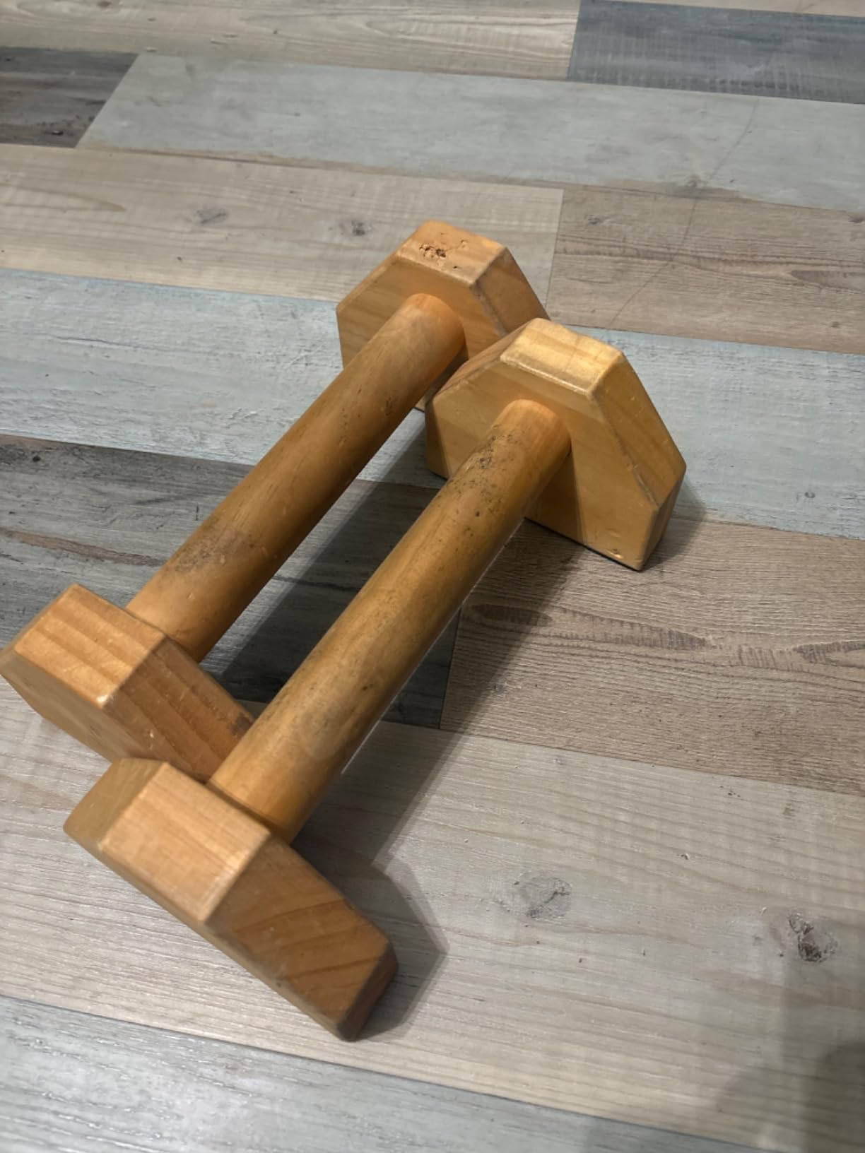 Push-up Stand, 2 PCS Wood Pushup Bars Non-Slip Base Exercise Home Workout Equipment, 30CM Wooden Parallettes Handle Stands Grip for Men Strength Training, Planks Calisthenics customer photo 1