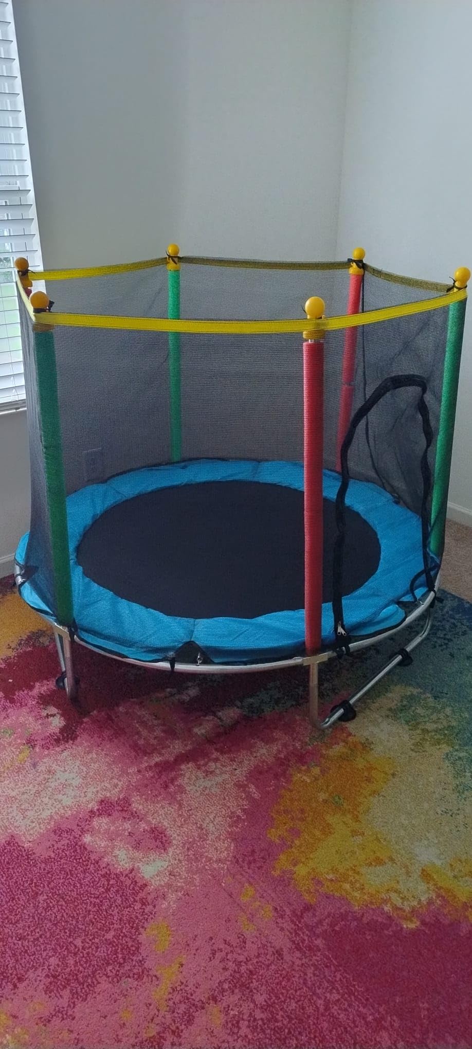 Toddler Trampoline for Kids Ages 1-8, 55'' Small Trampoline Indoor Outdoor | Safety Enclosure Net, No-Gap Jump Mat, Anti-Rust, Easy Assembly customer photo 1