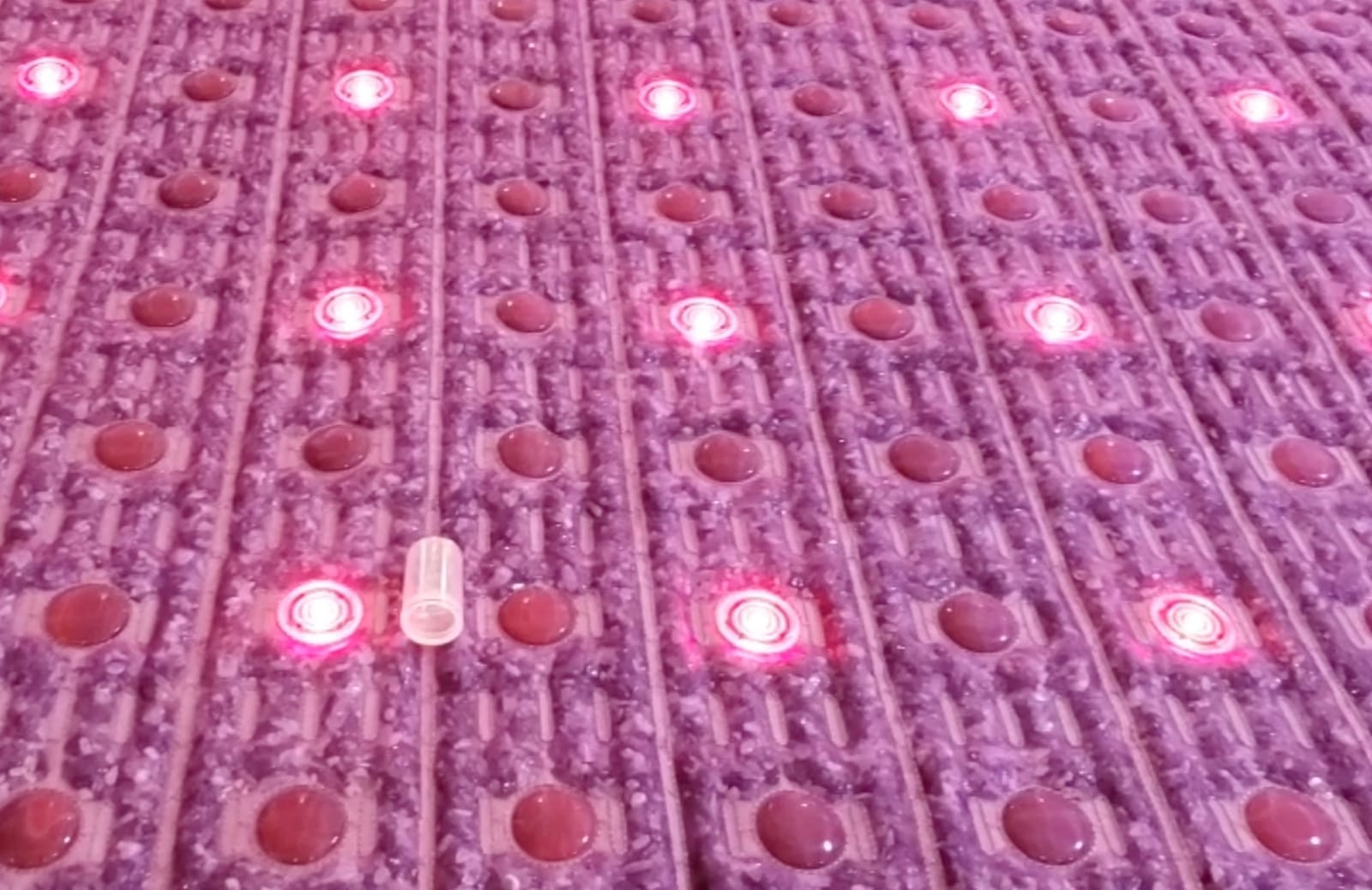 MediCrystal Far Infrared Amethyst Mat - Natural Agates + Photon Red Lights - FDA Registered Manufacturer - Negative Ion - FIR Heating Pad (Pro 72