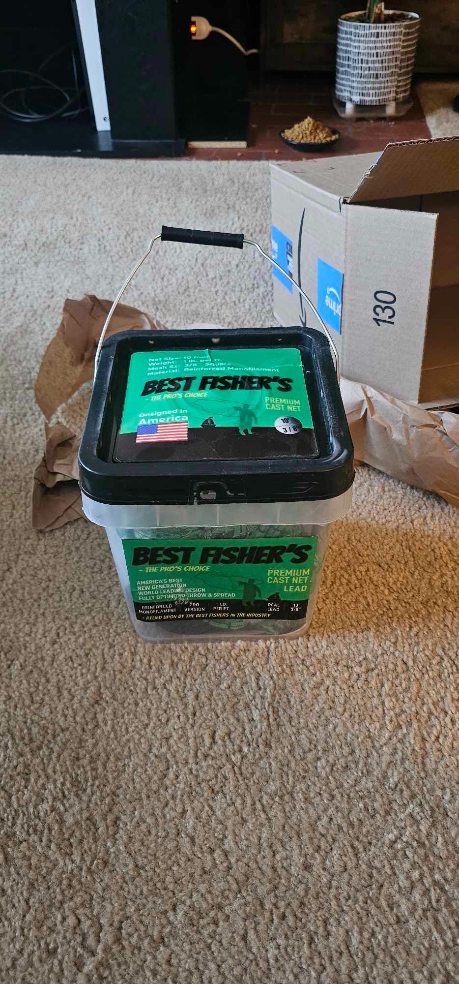Best Fisher's Core Pro Cast Net - SuperSink 4ft/6ft/8ft/10ft/12ft - 3/8