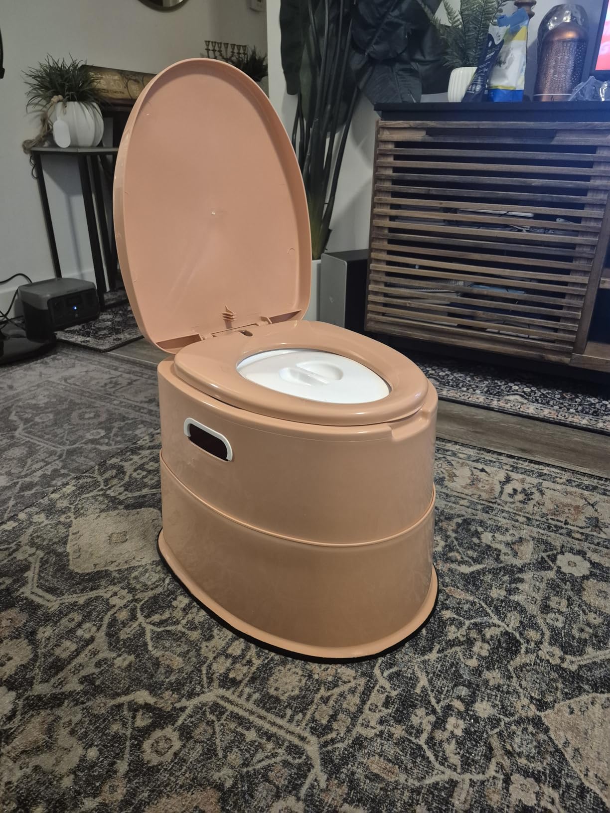 VINGLI Portable Toilet | Indoor Outdoor Commode w/Detachable Inner Bucket & Removable Paper Holder (Grey) customer photo 1