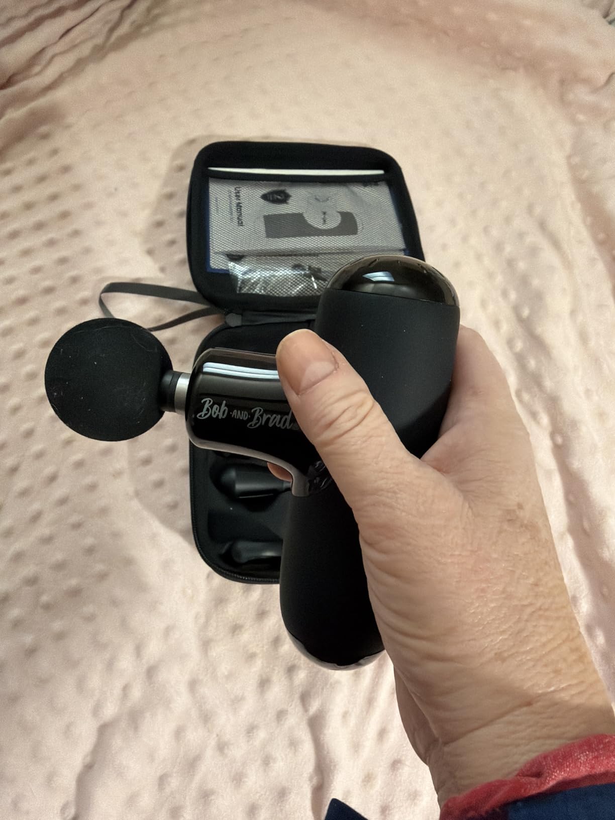 BOB AND BRAD Q2 Mini Massage Gun, Pocket-Sized Deep Tissue Massager Gun, Portable Percussion Muscle Massager Gun, Ultra Small & Quiet customer photo 2
