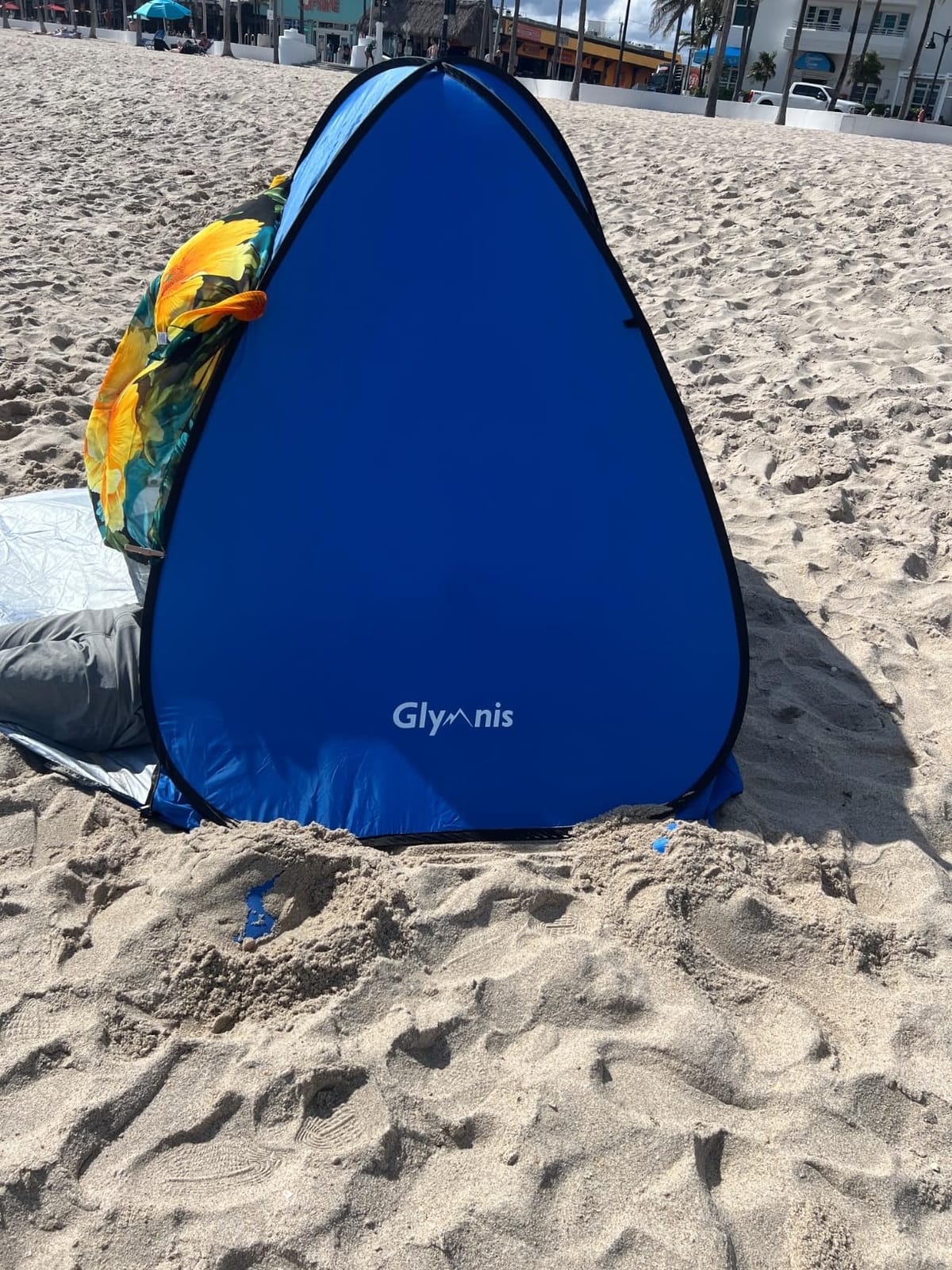 Glymnis Pop Up Beach Tent for 1-2 Person, UPF 50+, Instant Setup, Portable | 190T Silver Coated, No Assembly, Zippered Door Privacy, Front Floor & Mesh window, Portable Carry Bag customer photo 2